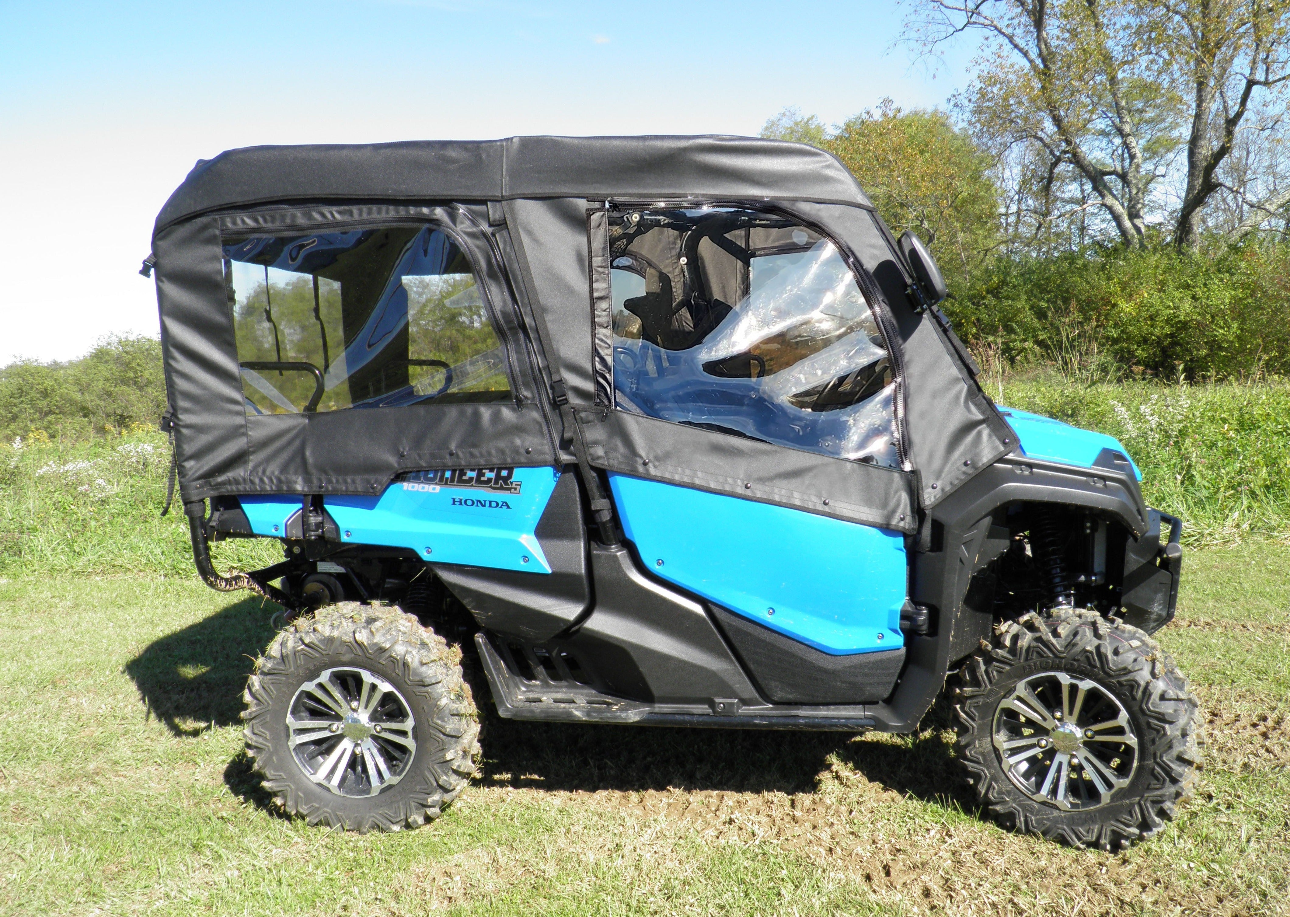 Photo of Honda Pioneer 1000-5 - Full Cab Enclosure for Hard Windshield (Upper Doors/Rear Panel/Center Panel/Soft Top) by 3 Star UTV - Premium Enclosures for UTVs / Side by Sides