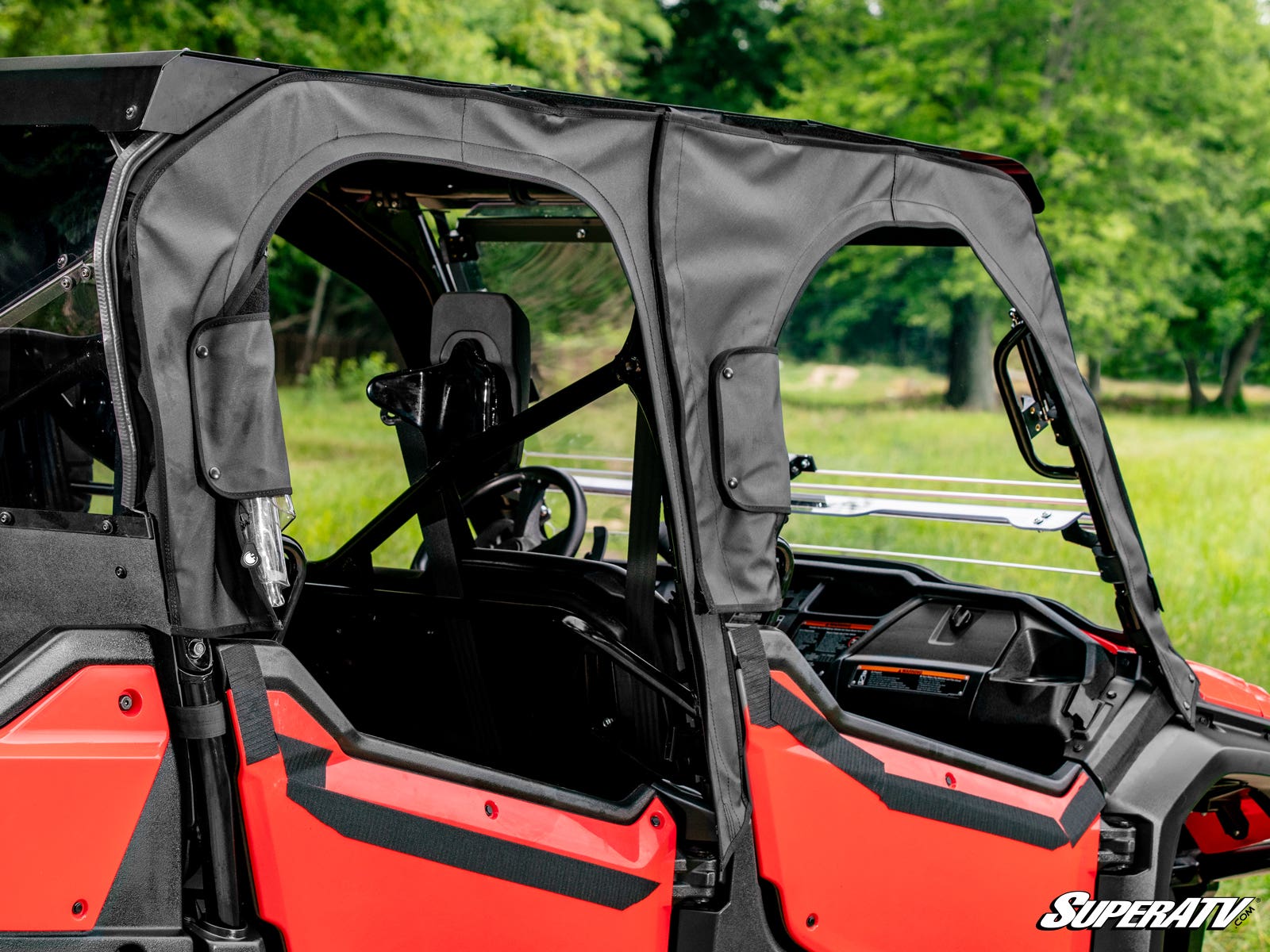 Photo of SuperATV Honda Pioneer 1000-6 Primal Soft Cab Enclosure Upper Doors by SuperATV - Premium Cab Enclosures for UTVs / Side by Sides
