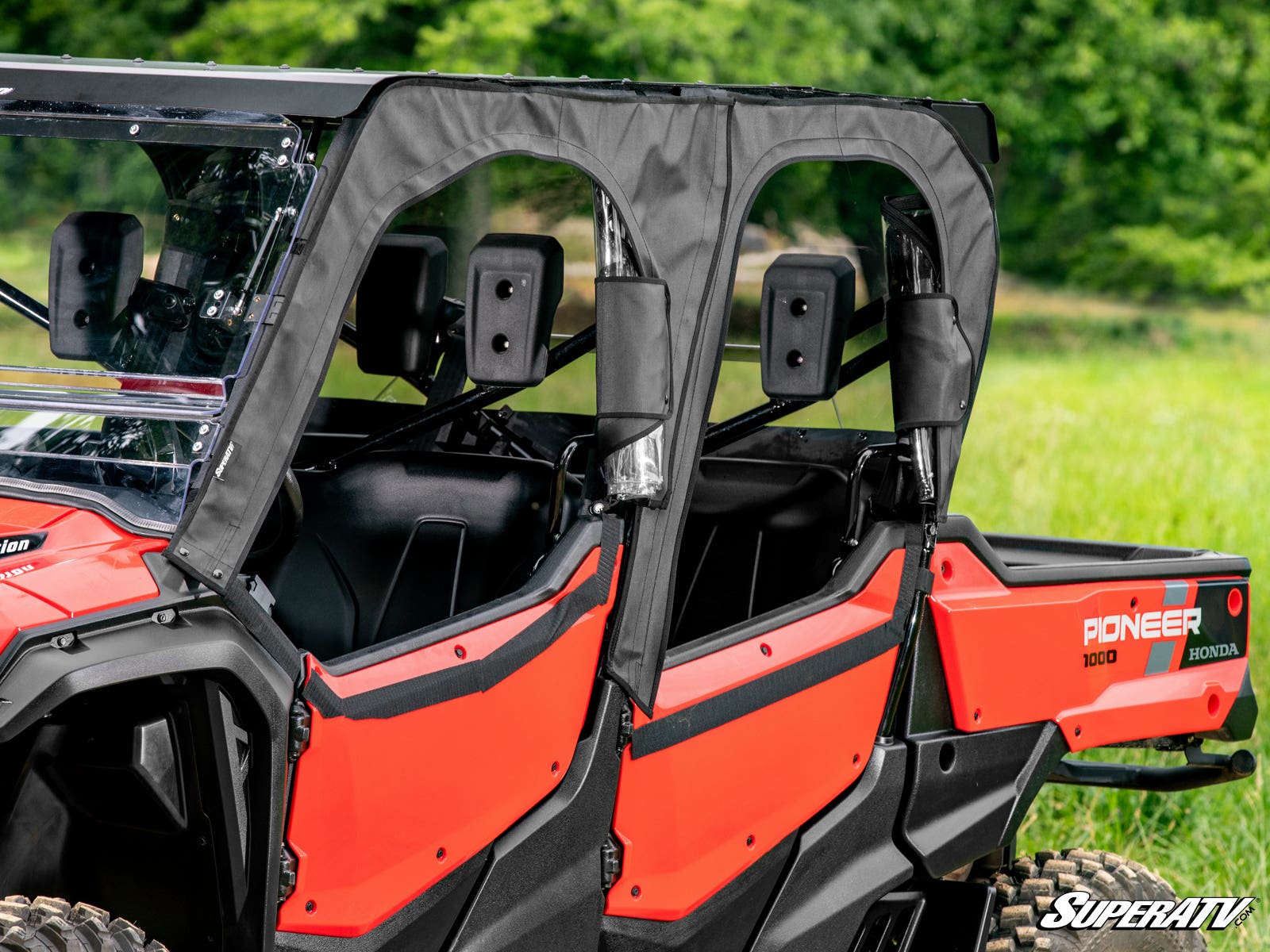Photo of SuperATV Honda Pioneer 1000-6 Primal Soft Cab Enclosure Upper Doors by SuperATV - Premium Cab Enclosures for UTVs / Side by Sides