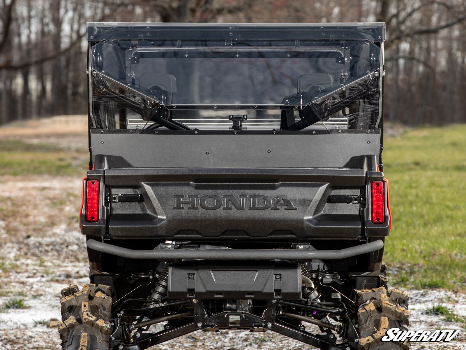 Photo of SuperATV Honda Pioneer 1000-6 Rear Windshield by SuperATV - Premium Windshields for UTVs / Side by Sides