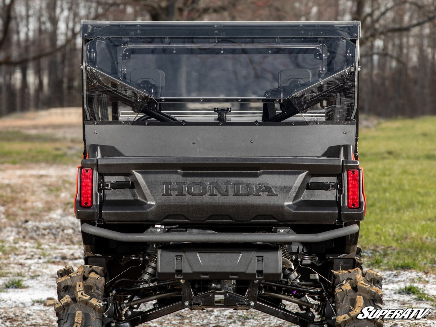 Photo of SuperATV Honda Pioneer 1000-6 Rear Windshield by SuperATV - Premium Windshields for UTVs / Side by Sides