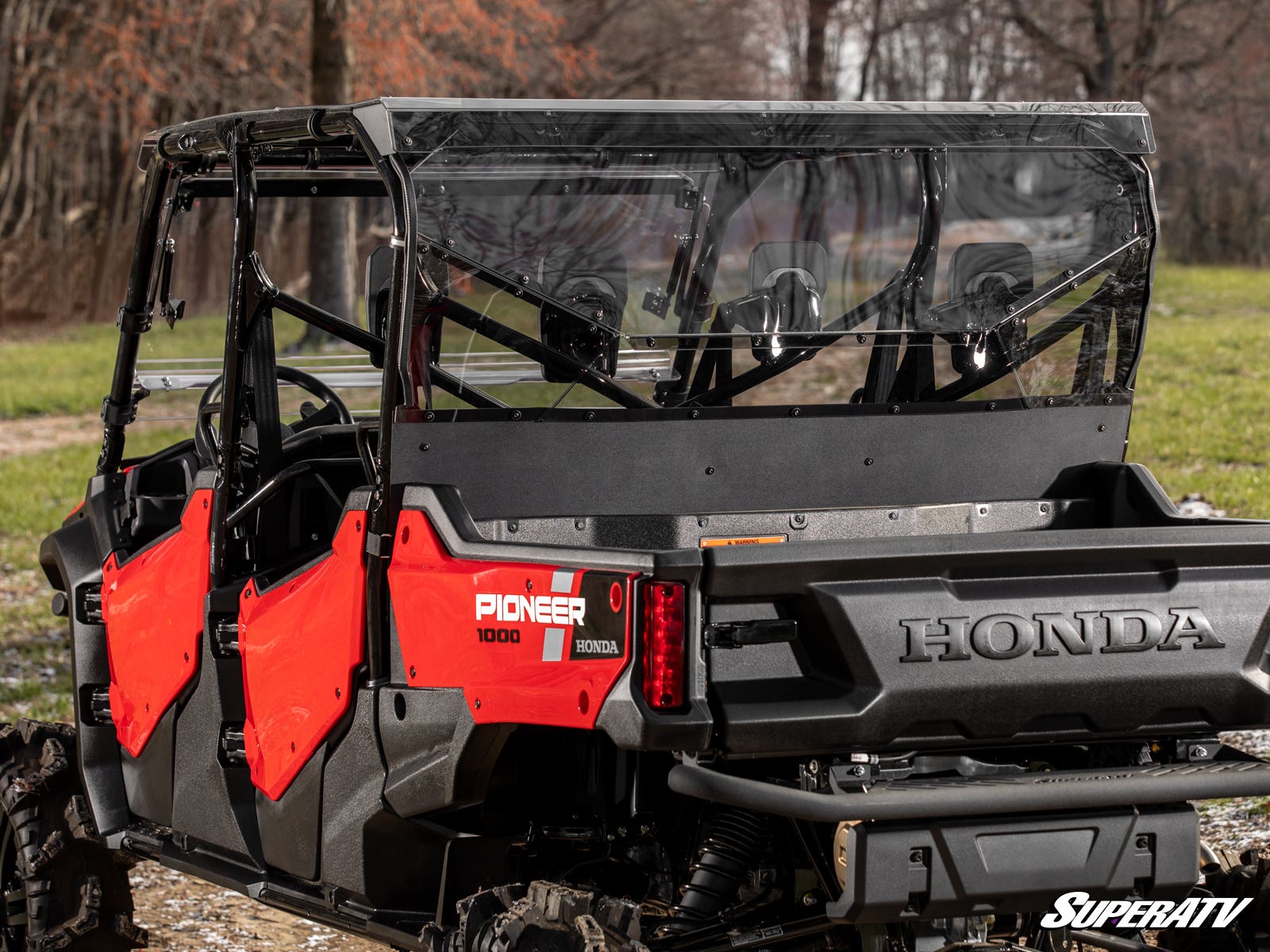 Photo of SuperATV Honda Pioneer 1000-6 Rear Windshield by SuperATV - Premium Windshields for UTVs / Side by Sides