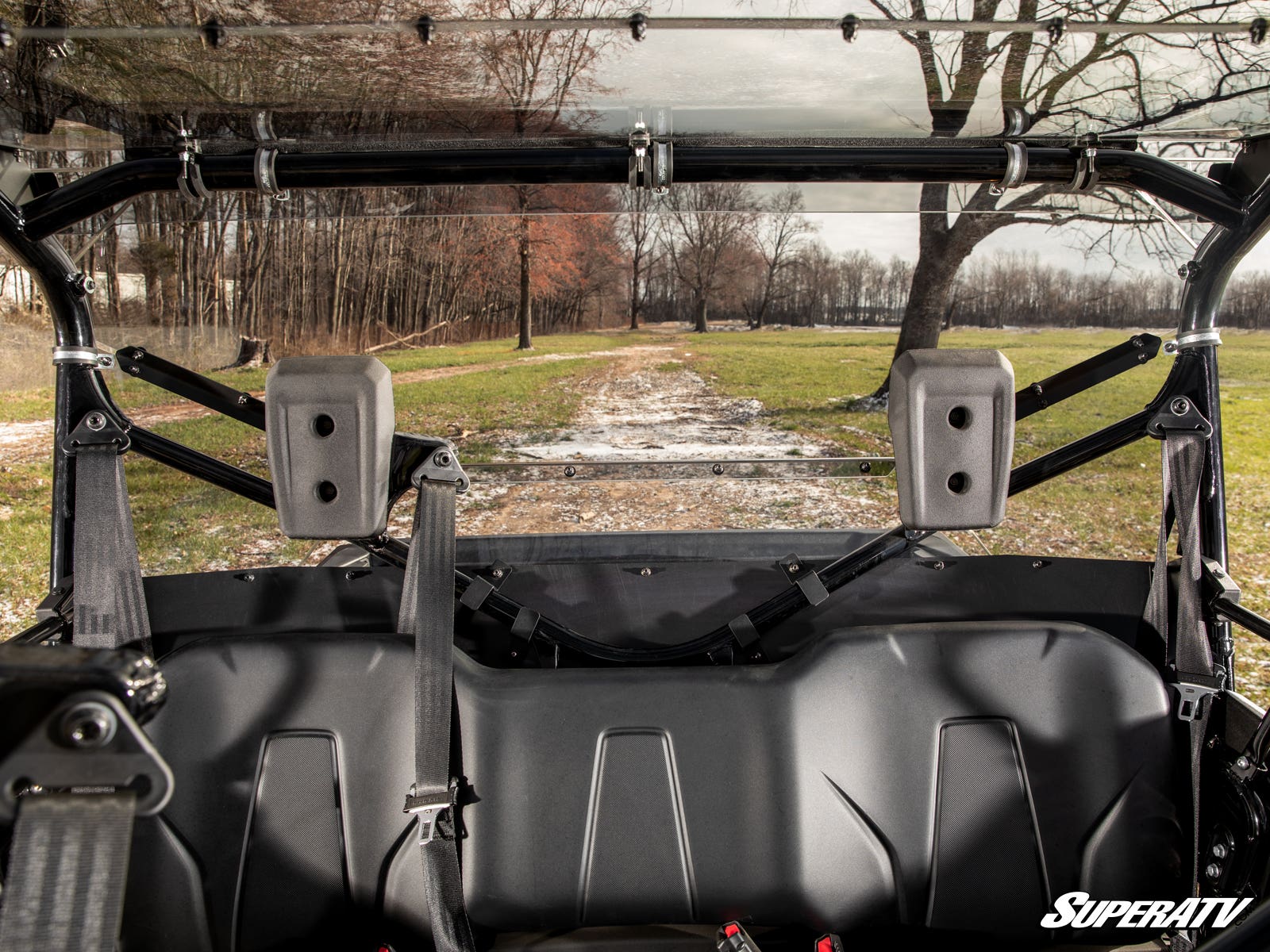 Photo of SuperATV Honda Pioneer 1000-6 Rear Windshield by SuperATV - Premium Windshields for UTVs / Side by Sides