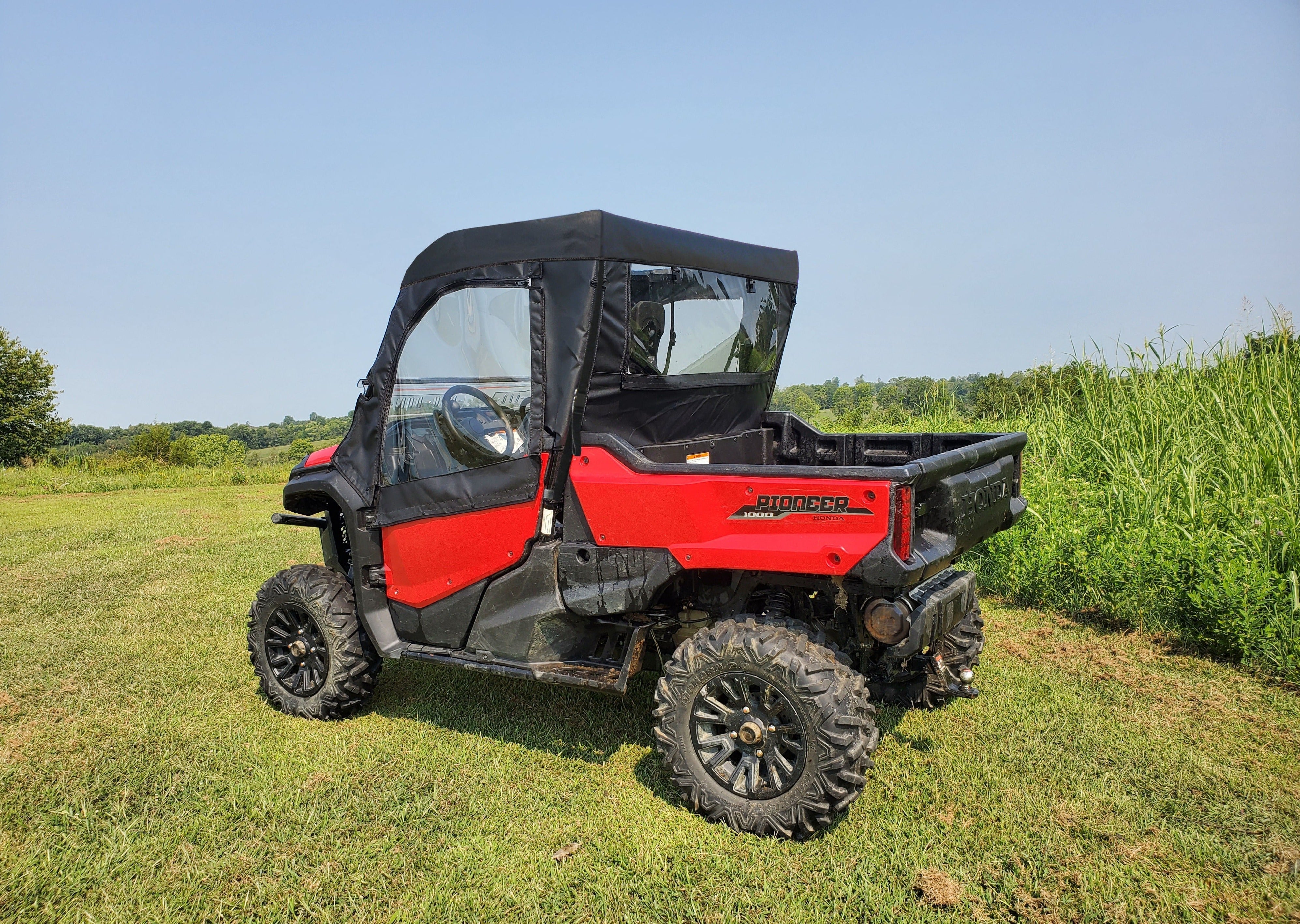 Photo of Honda Pioneer 1000 - Full Cab Enclosure for Hard Windshield (Upper Doors) by 3 Star UTV - Premium Enclosures for UTVs / Side by Sides