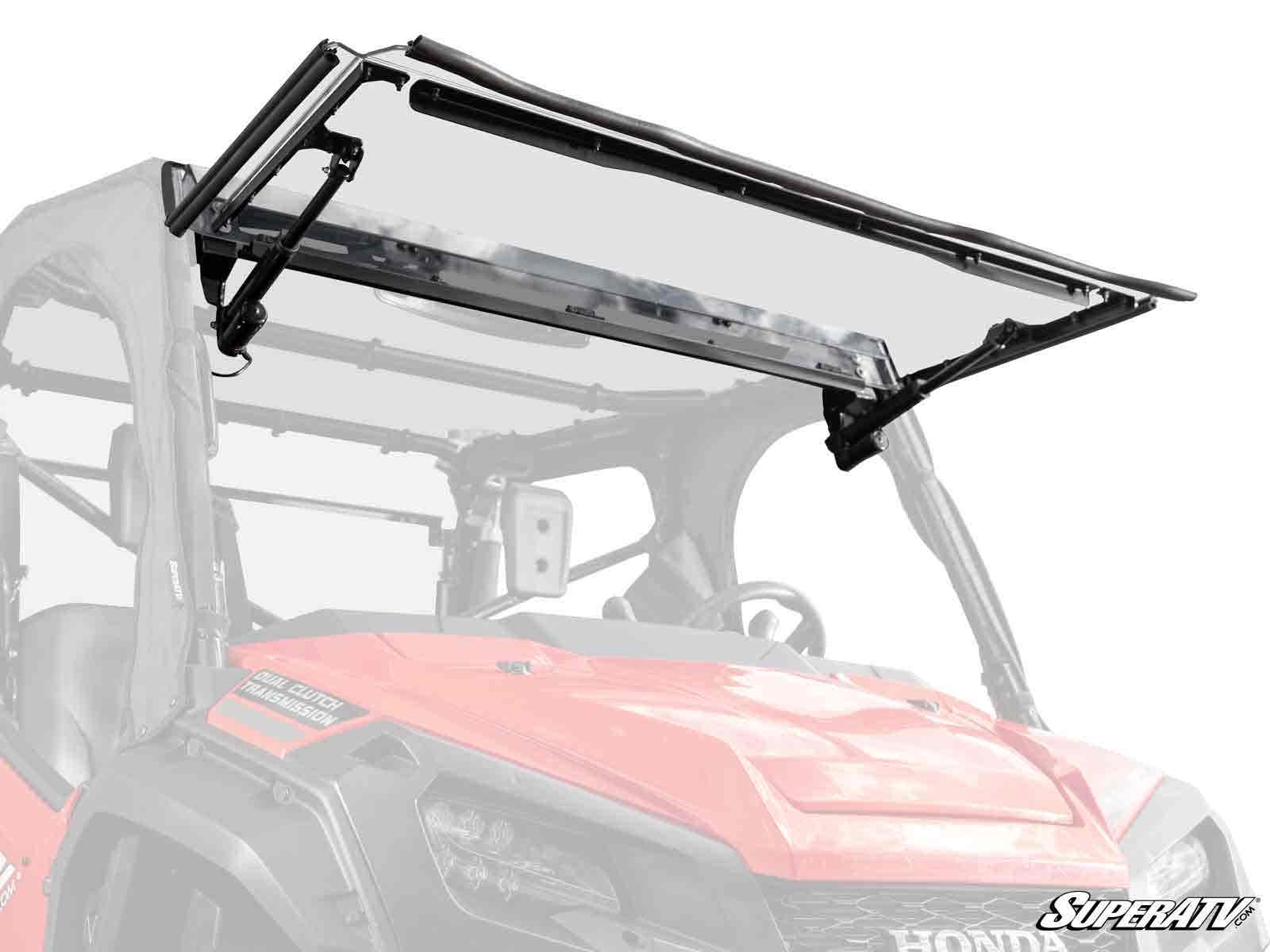 Photo of SuperATV Honda Pioneer 1000 MaxDrive Power Flip Windshield by SuperATV - Premium Windshields for UTVs / Side by Sides