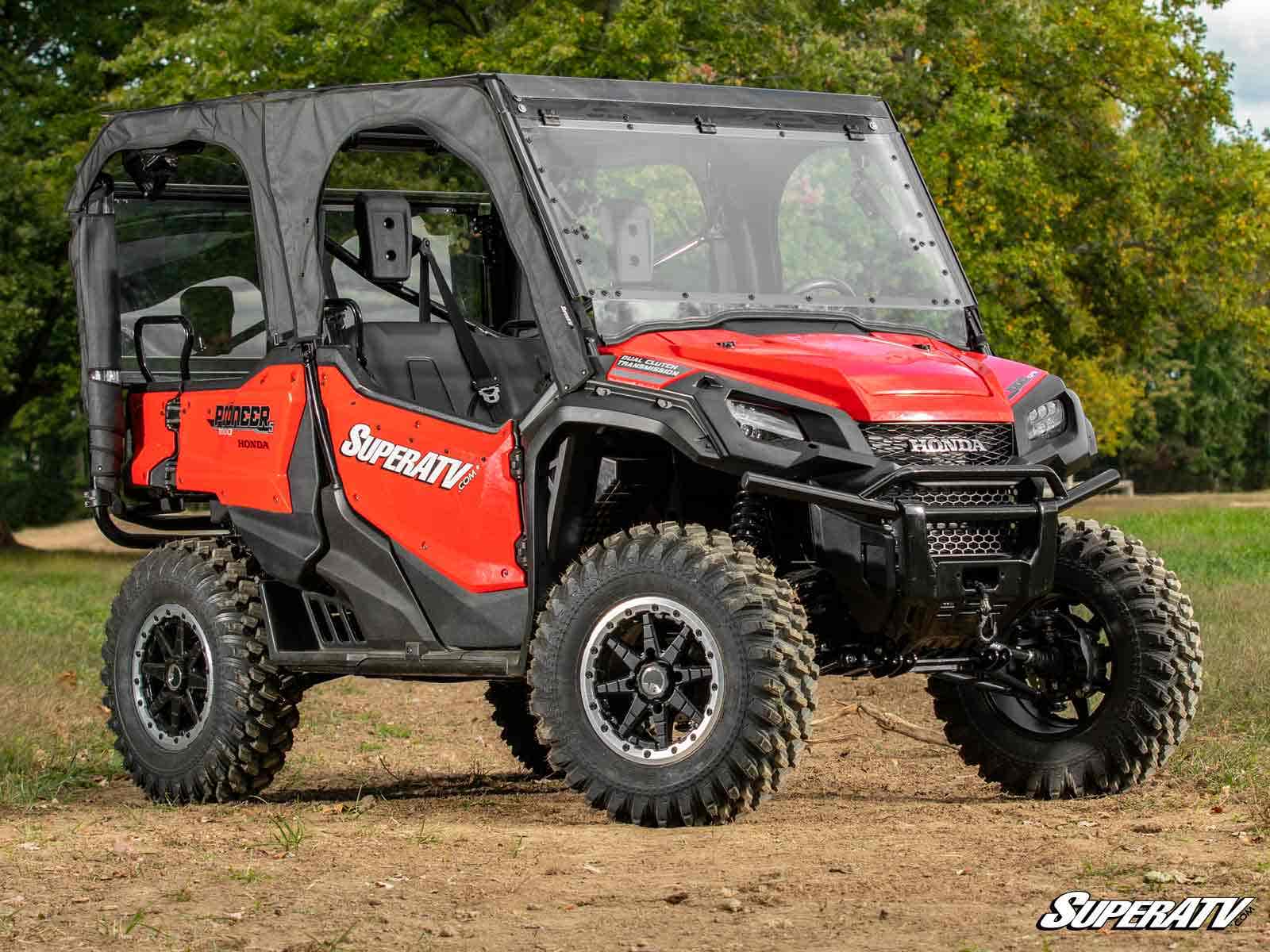 Photo of SuperATV Honda Pioneer 1000 MaxDrive Power Flip Windshield by SuperATV - Premium Windshields for UTVs / Side by Sides