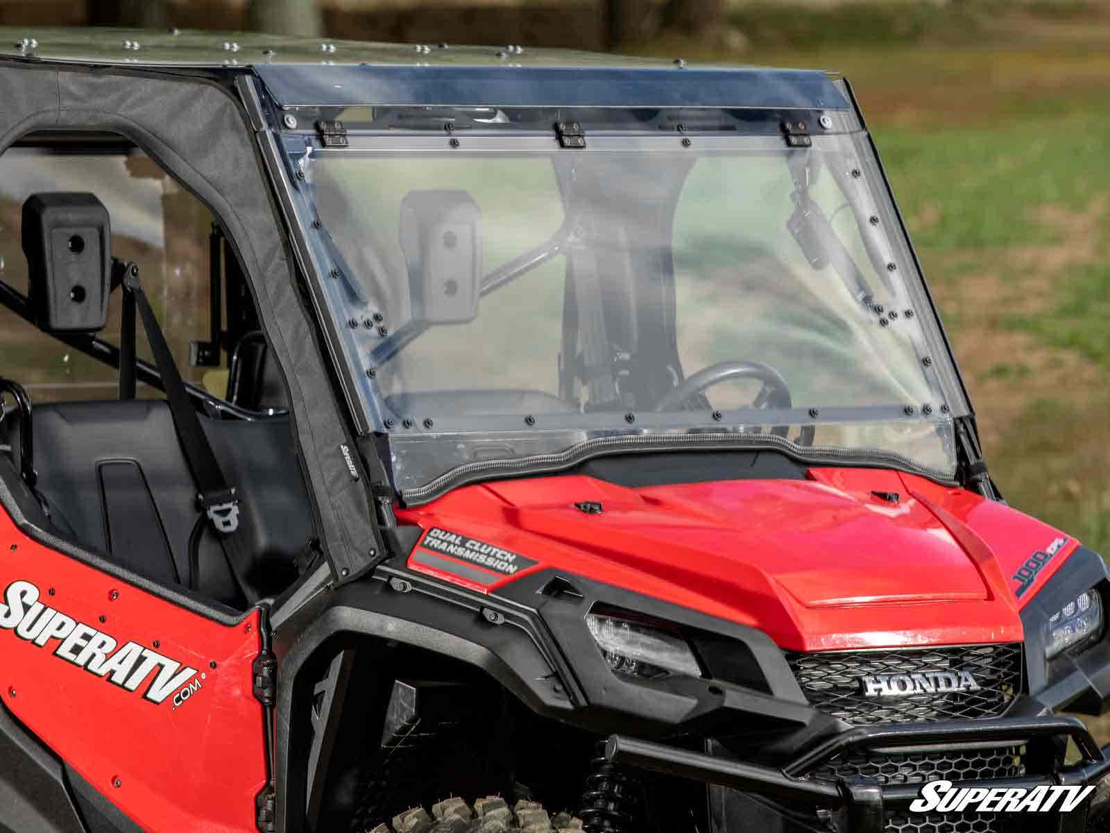 Photo of SuperATV Honda Pioneer 1000 MaxDrive Power Flip Windshield by SuperATV - Premium Windshields for UTVs / Side by Sides