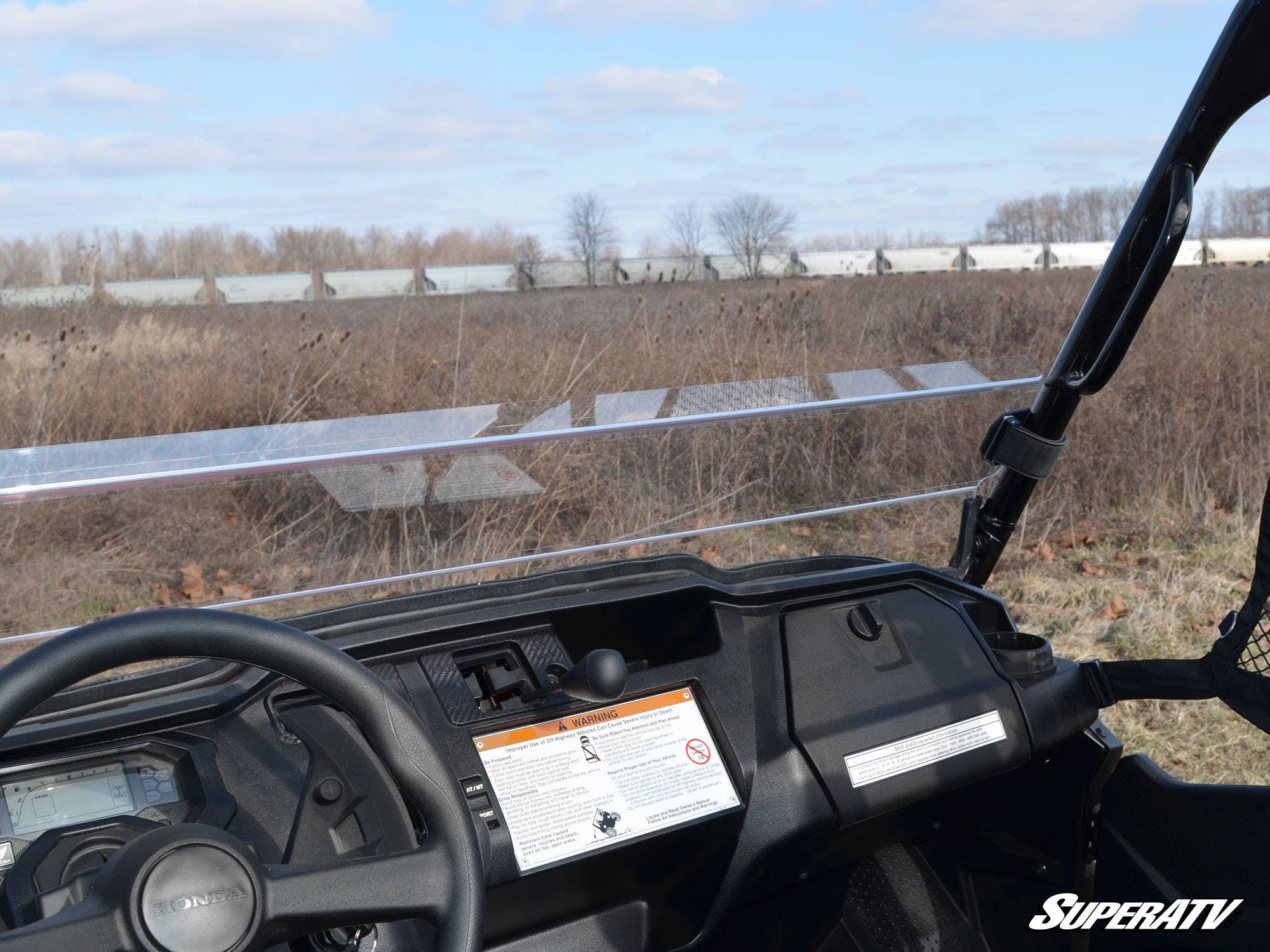 Photo of SuperATV Honda Pioneer 1000 Scratch Resistant Half Windshield by SuperATV - Premium Windshields for UTVs / Side by Sides