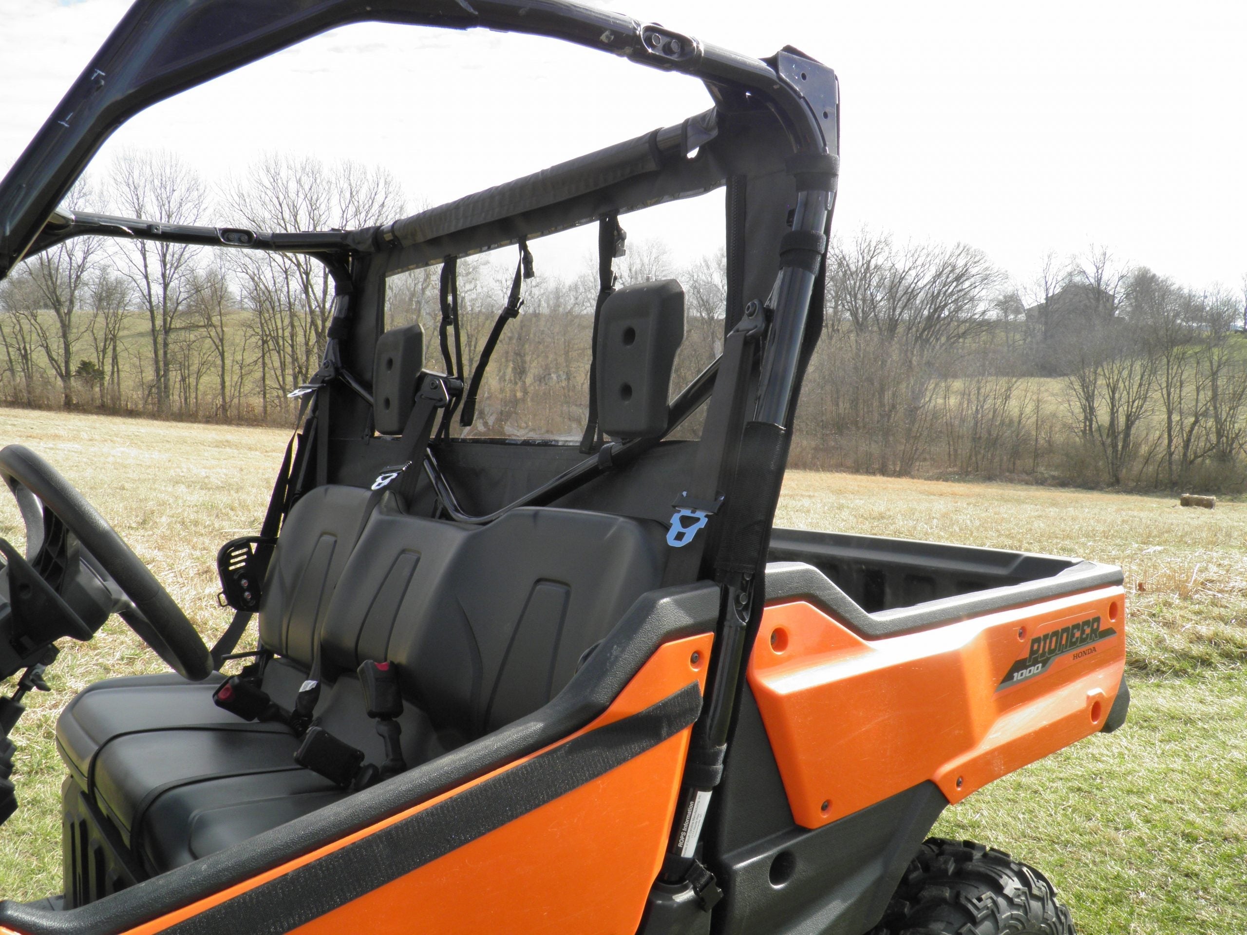Photo of Honda Pioneer 1000 - Soft Back Panel by 3 Star UTV - Premium Enclosures for UTVs / Side by Sides