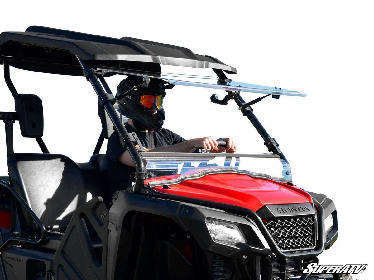 Photo of SuperATV Honda Pioneer 500 Scratch Resistant Flip Windshield by SuperATV - Premium Windshields for UTVs / Side by Sides