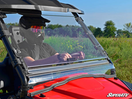 Photo of SuperATV Honda Pioneer 520 Scratch Resistant Flip Windshield by SuperATV - Premium Windshields for UTVs / Side by Sides
