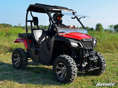 Photo of SuperATV Honda Pioneer 520 Scratch Resistant Flip Windshield by SuperATV - Premium Windshields for UTVs / Side by Sides