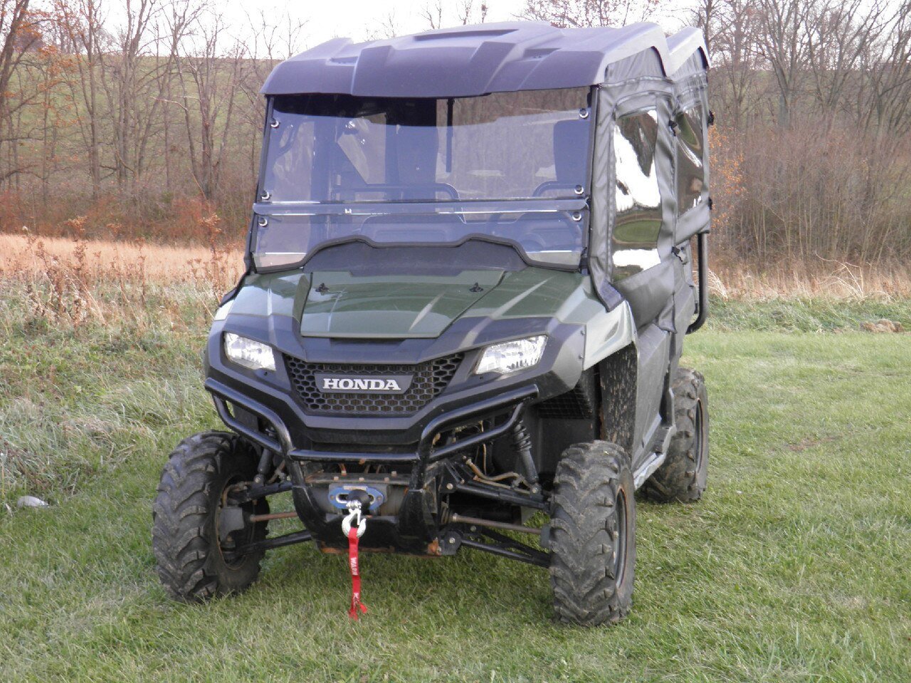 Photo of Honda Pioneer 700 4-Seater - 2 Pc Windshield with Clamp, Vent, and Hard Coat Options by 3 Star UTV - Premium Windshields for UTVs / Side by Sides
