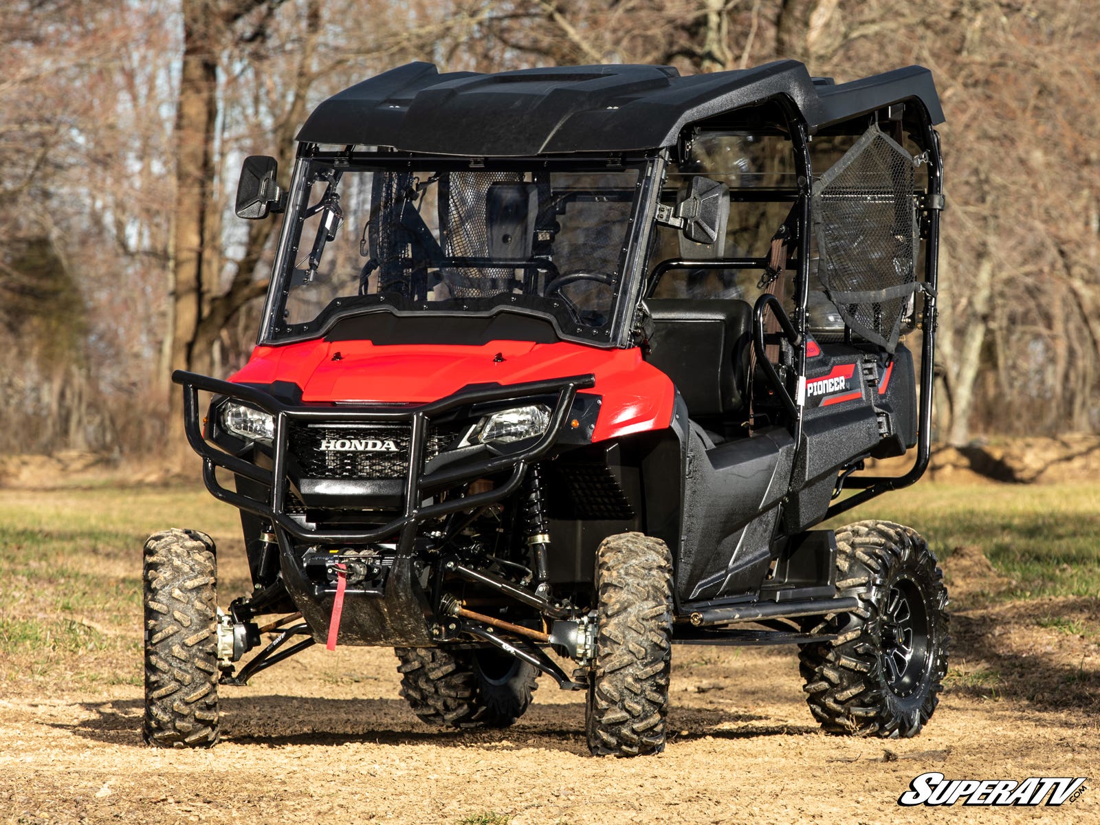 Photo of SuperATV Honda Pioneer 700 MaxDrive Power Flip Windshield by SuperATV - Premium Windshields for UTVs / Side by Sides