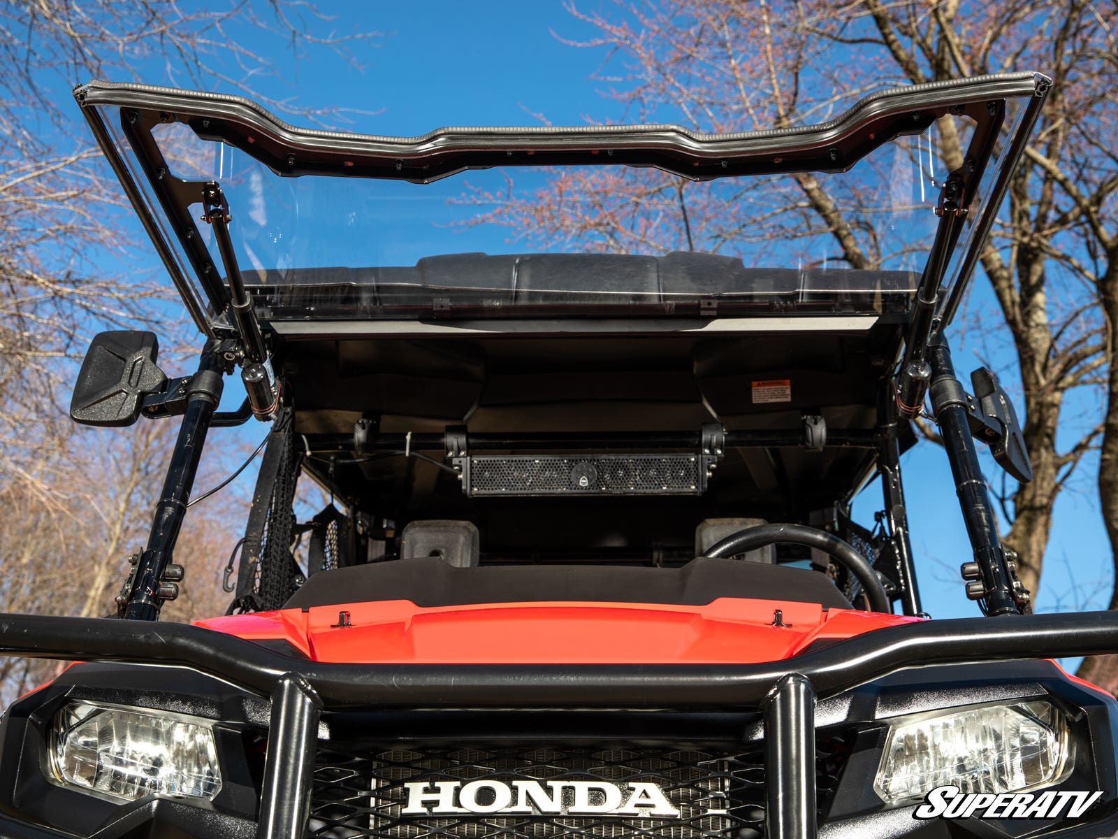 Photo of SuperATV Honda Pioneer 700 MaxDrive Power Flip Windshield by SuperATV - Premium Windshields for UTVs / Side by Sides