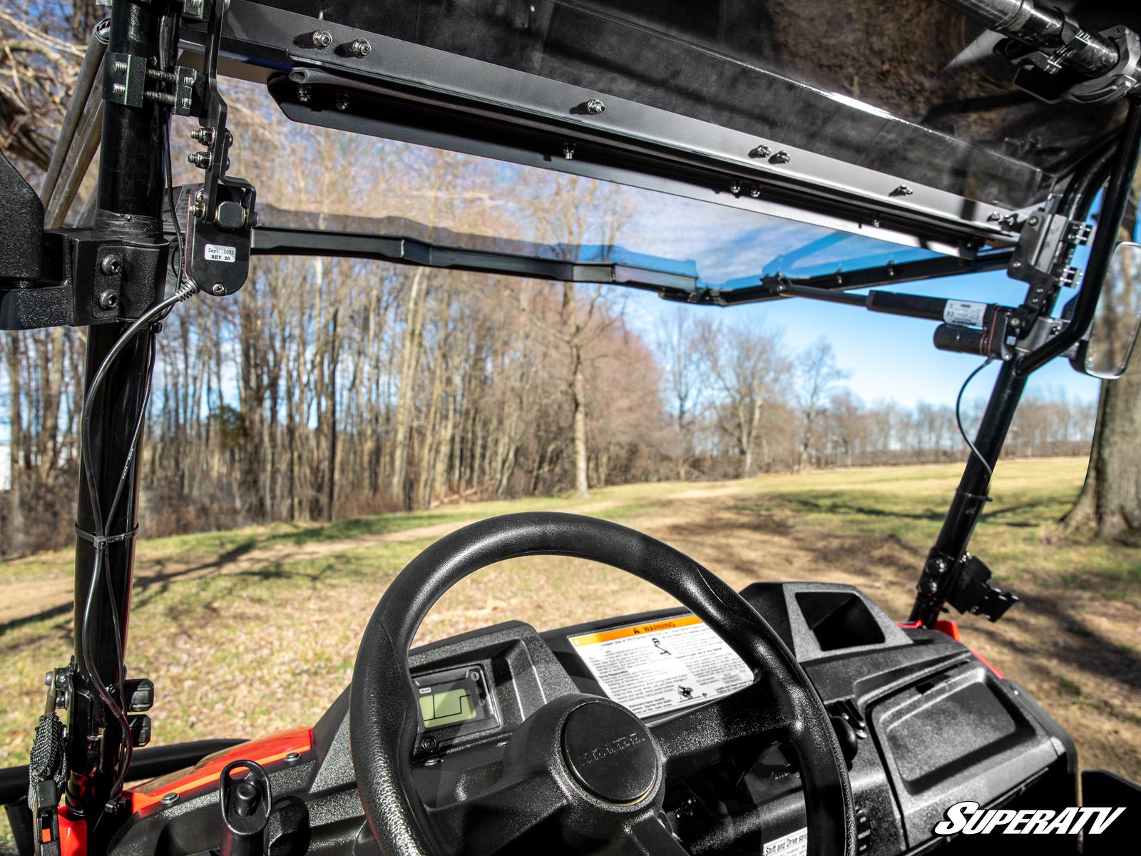 Photo of SuperATV Honda Pioneer 700 MaxDrive Power Flip Windshield by SuperATV - Premium Windshields for UTVs / Side by Sides