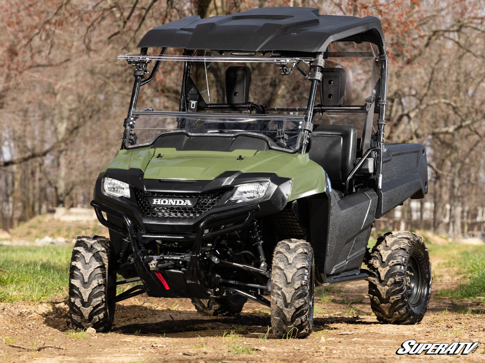 Photo of SuperATV Honda Pioneer 700 Scratch Resistant Flip Windshield by SuperATV - Premium Windshields for UTVs / Side by Sides