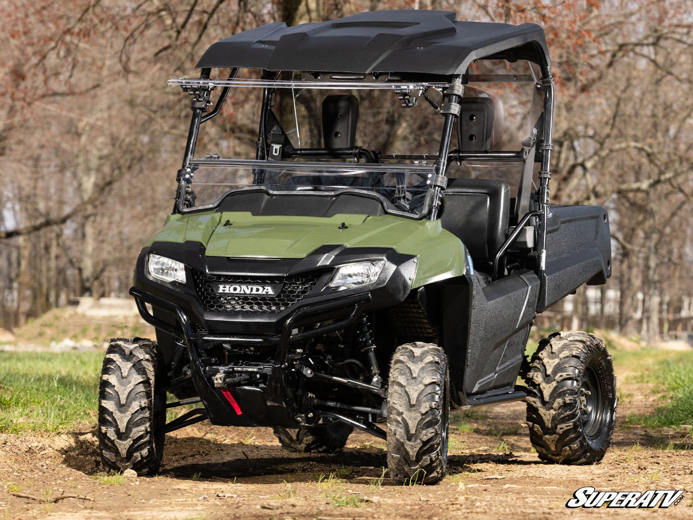 Photo of SuperATV Honda Pioneer 700 Scratch Resistant Flip Windshield by SuperATV - Premium Windshields for UTVs / Side by Sides