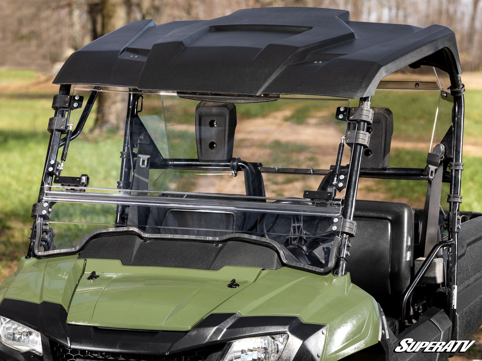 Photo of SuperATV Honda Pioneer 700 Scratch Resistant Flip Windshield by SuperATV - Premium Windshields for UTVs / Side by Sides