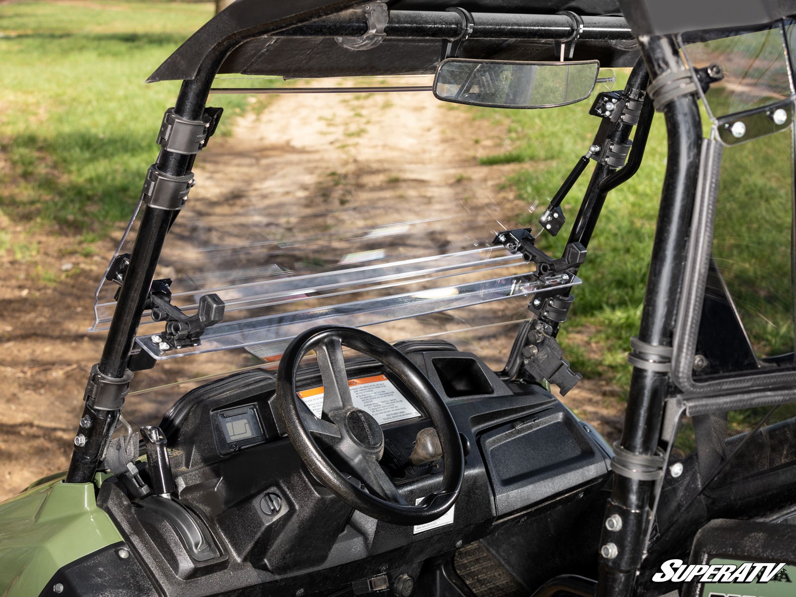 Photo of SuperATV Honda Pioneer 700 Scratch Resistant Flip Windshield by SuperATV - Premium Windshields for UTVs / Side by Sides