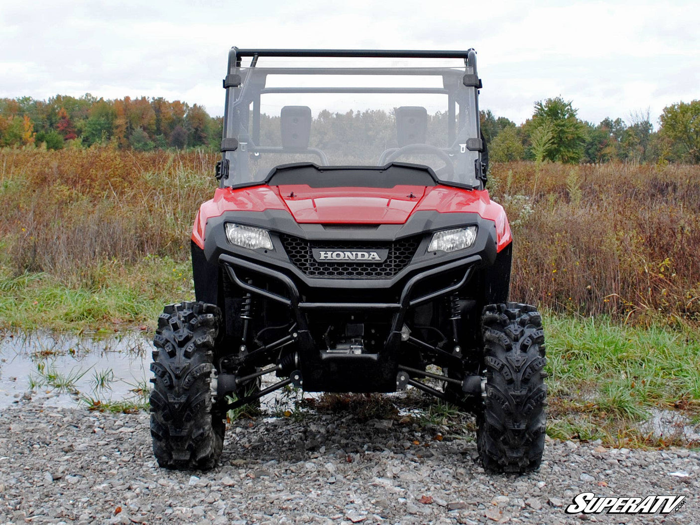 Photo of SuperATV Honda Pioneer 700 Windshield—Scratch Resistant by SuperATV - Premium Windshields for UTVs / Side by Sides