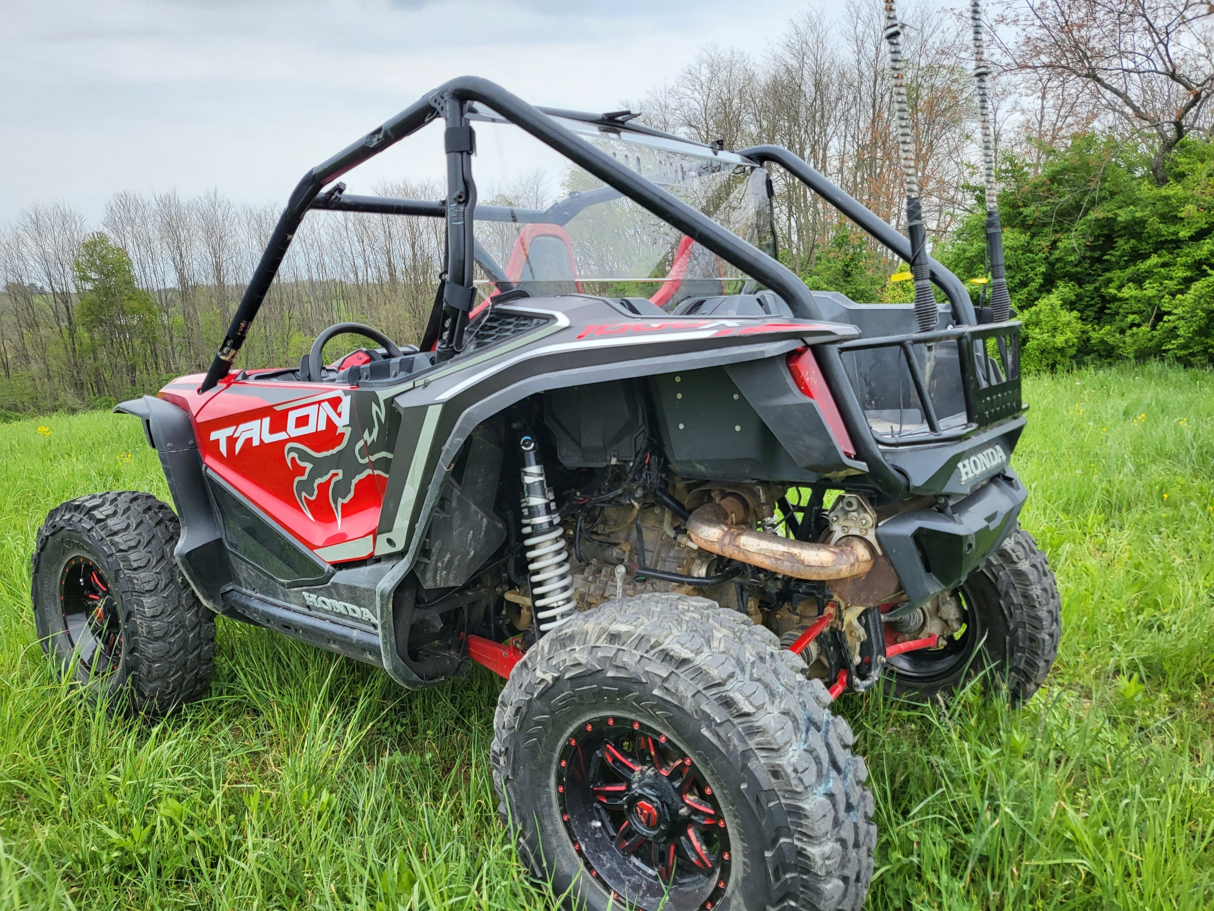 Photo of Honda Talon 2-Seater - 1-Pc Lexan Back Panel w/Vent Option by 3 Star UTV - Premium Windshields for UTVs / Side by Sides