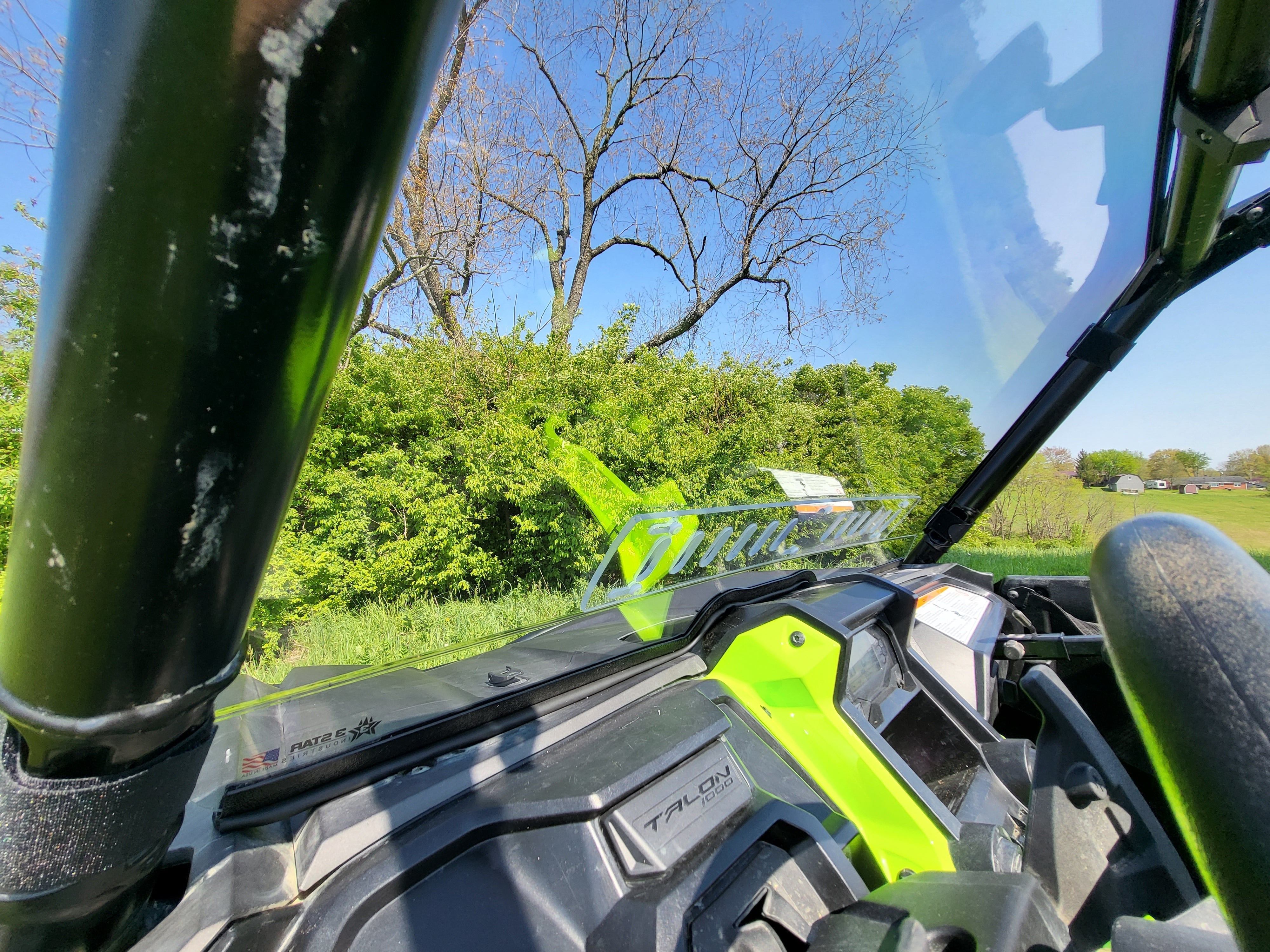 Photo of Honda Talon 4-Seater - 1 Pc Windshield w/Vent, Clamp, and Hard Coat Options by 3 Star UTV - Premium Windshields for UTVs / Side by Sides