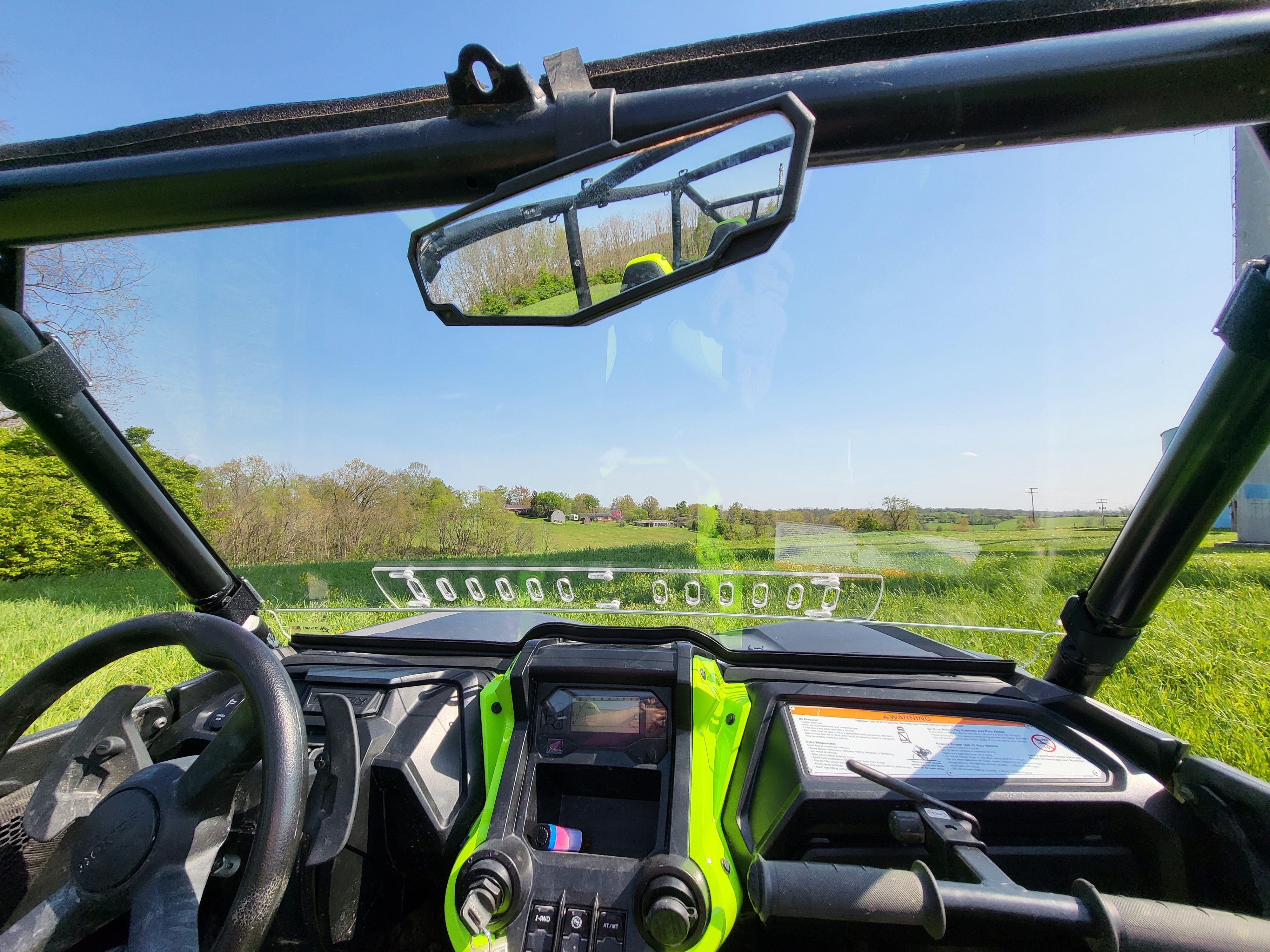 Photo of Honda Talon 4-Seater - 1 Pc Windshield w/Vent, Clamp, and Hard Coat Options by 3 Star UTV - Premium Windshields for UTVs / Side by Sides