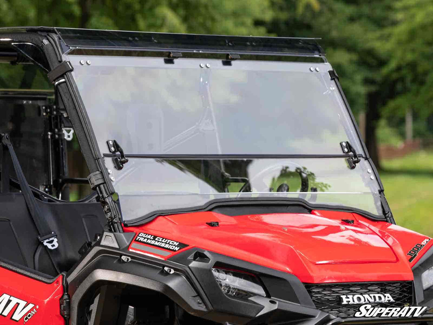 Photo of SuperATV Honda Pioneer 1000 Scratch-Resistant 3-in-1 Windshield by SuperATV - Premium Windshields for UTVs / Side by Sides
