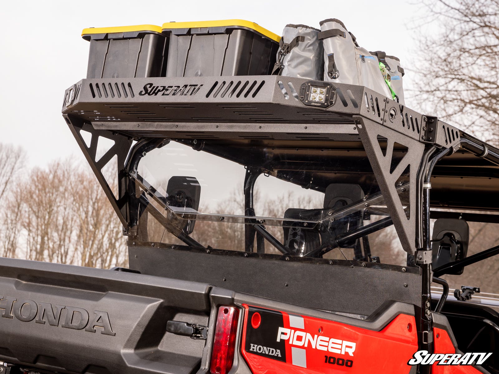 Photo of SuperATV Honda Pioneer 1000-6 Bed Rack Echo by SuperATV - Premium Mounts for UTVs / Side by Sides