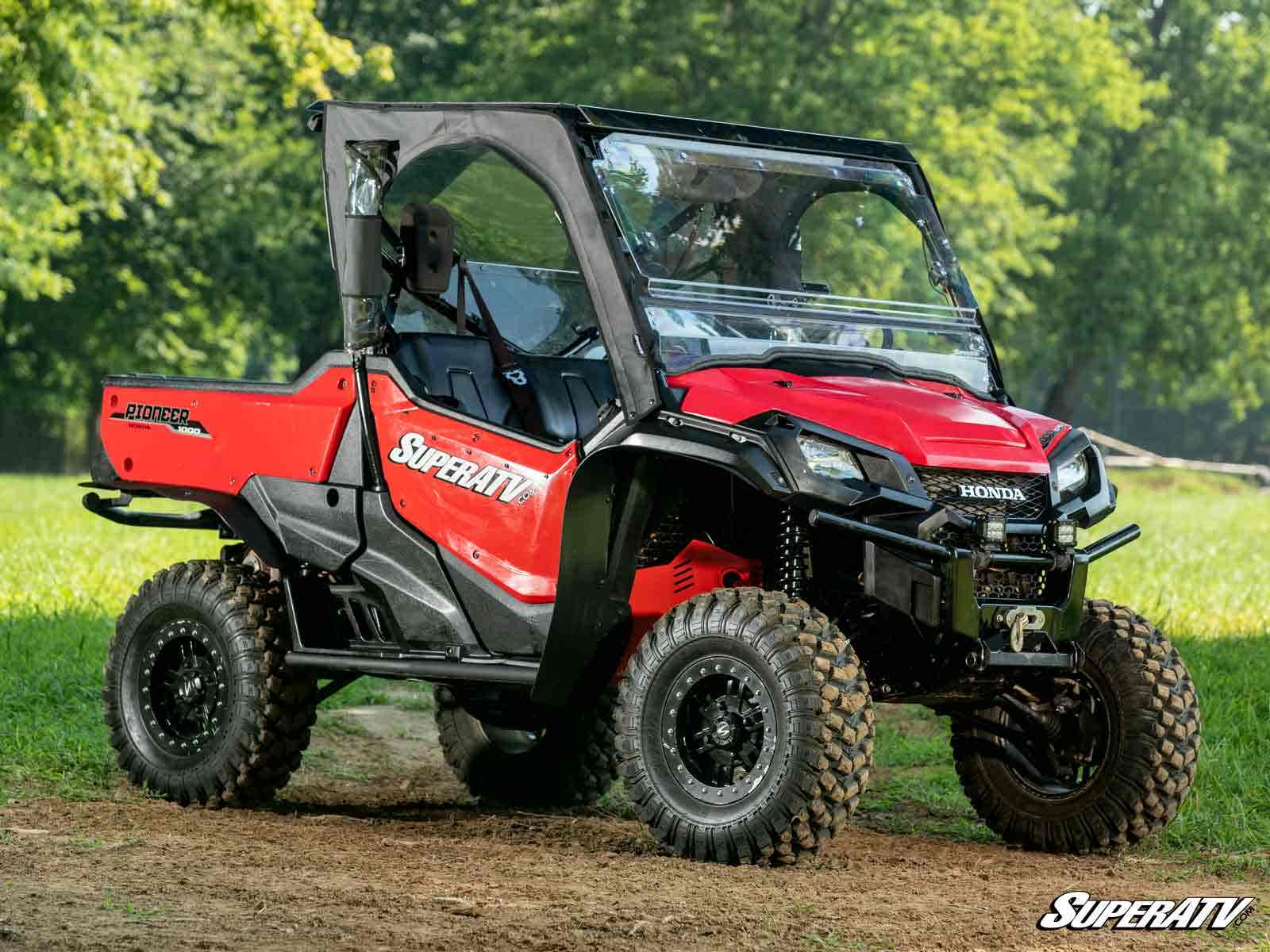 Photo of SuperATV Honda Pioneer 1000 Primal Soft Cab Enclosure Upper Doors by SuperATV - Premium Cab Enclosures for UTVs / Side by Sides