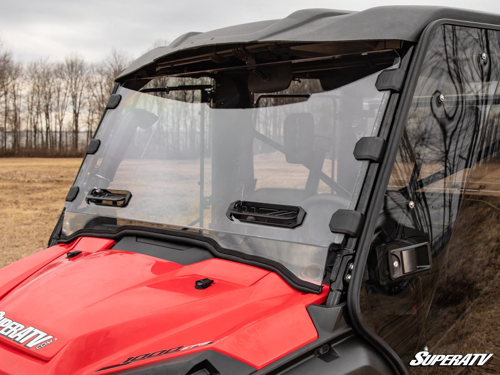 Photo of SuperATV Honda Pioneer 1000 Vented Full Windshield by SuperATV - Premium Windshields for UTVs / Side by Sides