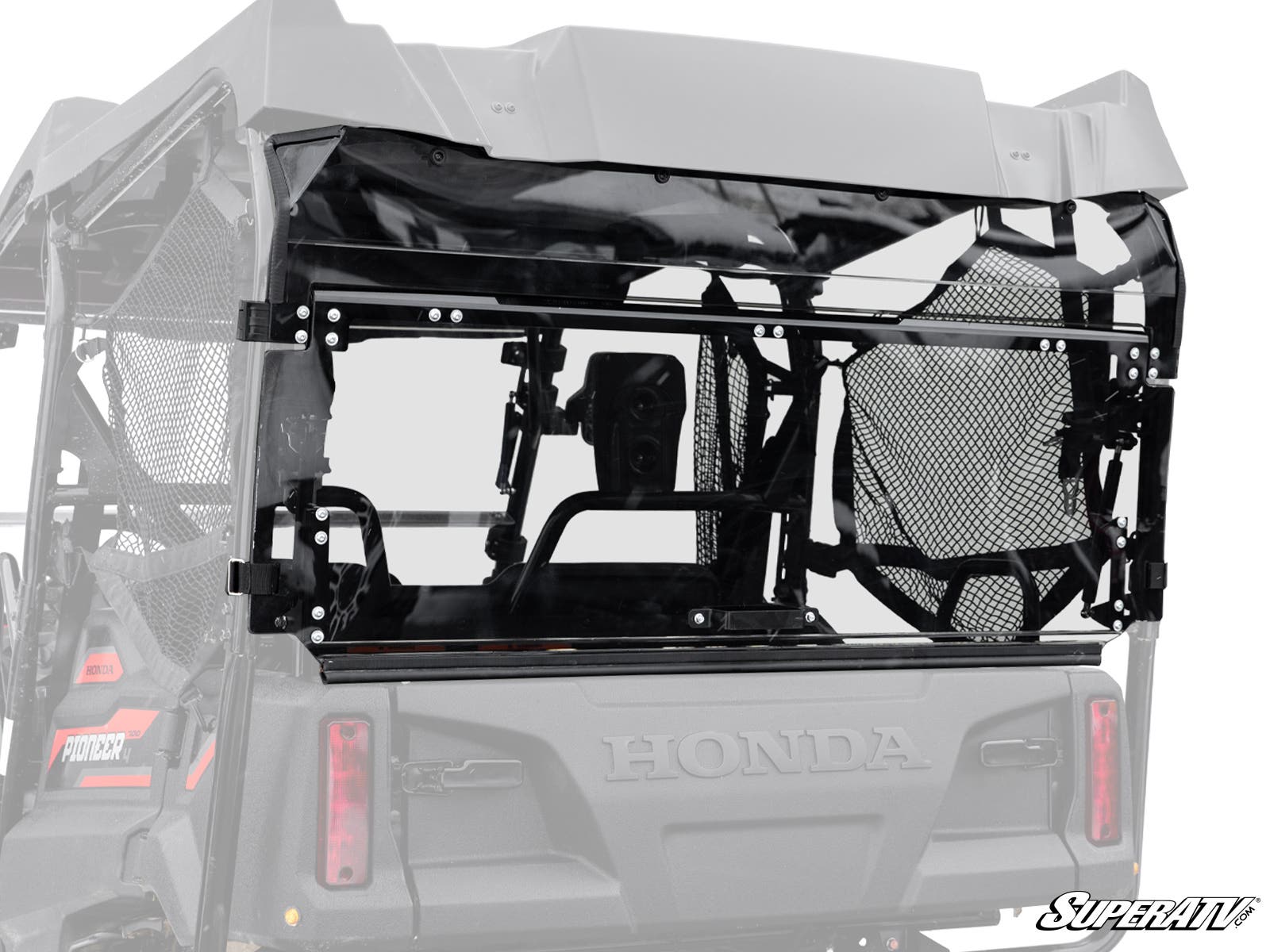 Photo of SuperATV Honda Pioneer 700-4 Rear Windshield by SuperATV - Premium Windshields for UTVs / Side by Sides