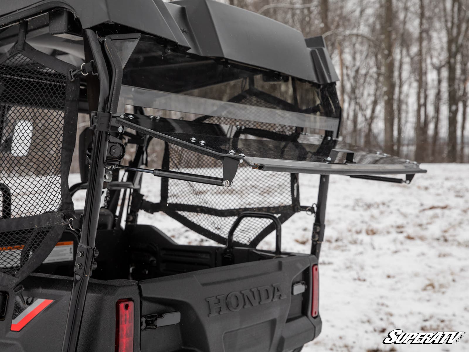 Photo of SuperATV Honda Pioneer 700-4 Rear Windshield by SuperATV - Premium Windshields for UTVs / Side by Sides