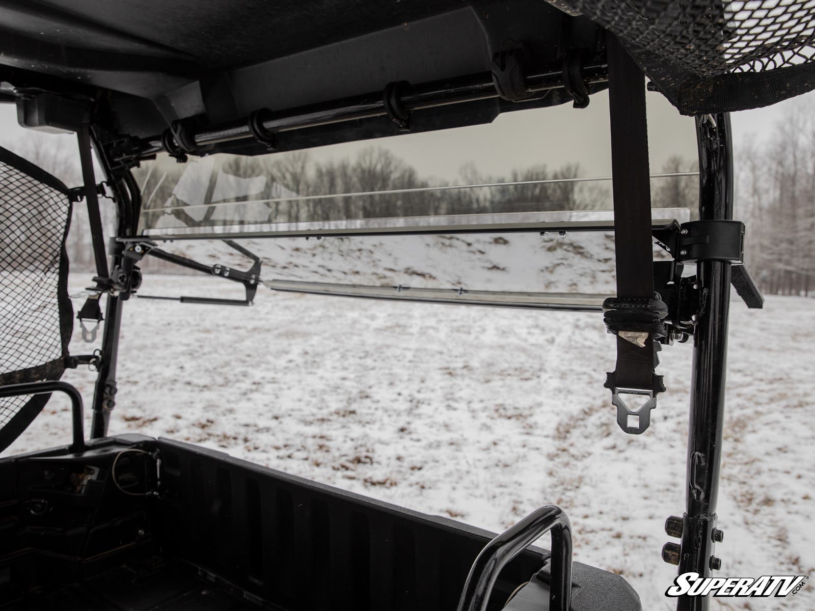 Photo of SuperATV Honda Pioneer 700-4 Rear Windshield by SuperATV - Premium Windshields for UTVs / Side by Sides