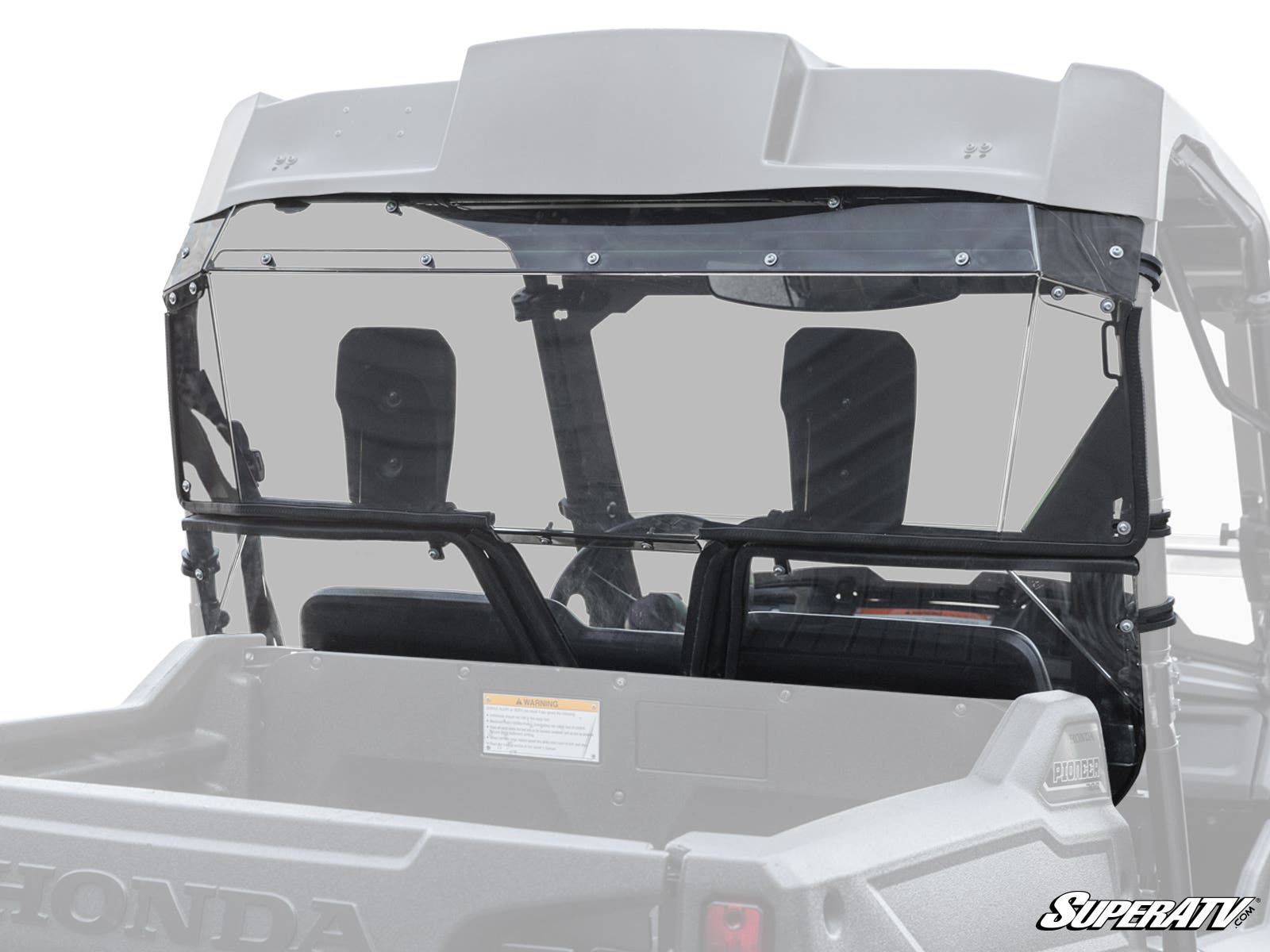 Photo of SuperATV Honda Pioneer 700 Rear Windshield by SuperATV - Premium Windshields for UTVs / Side by Sides