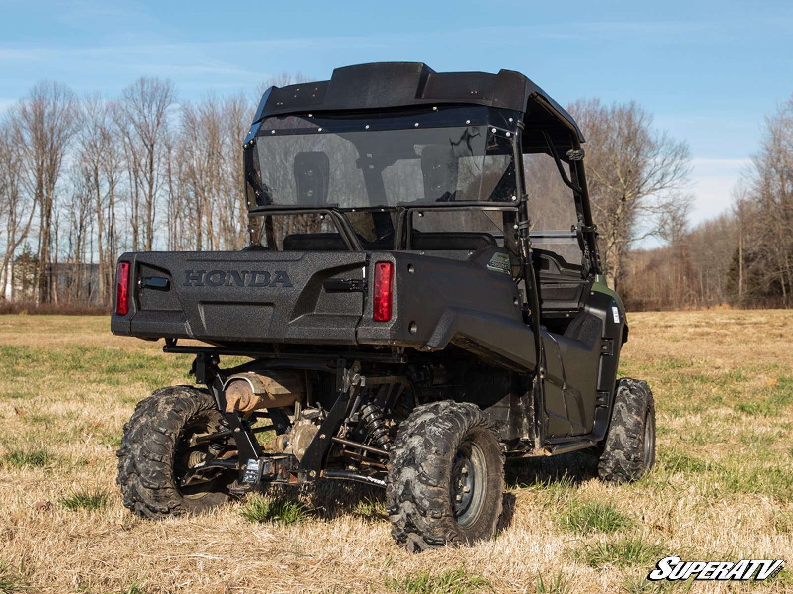 Photo of SuperATV Honda Pioneer 700 Rear Windshield by SuperATV - Premium Windshields for UTVs / Side by Sides