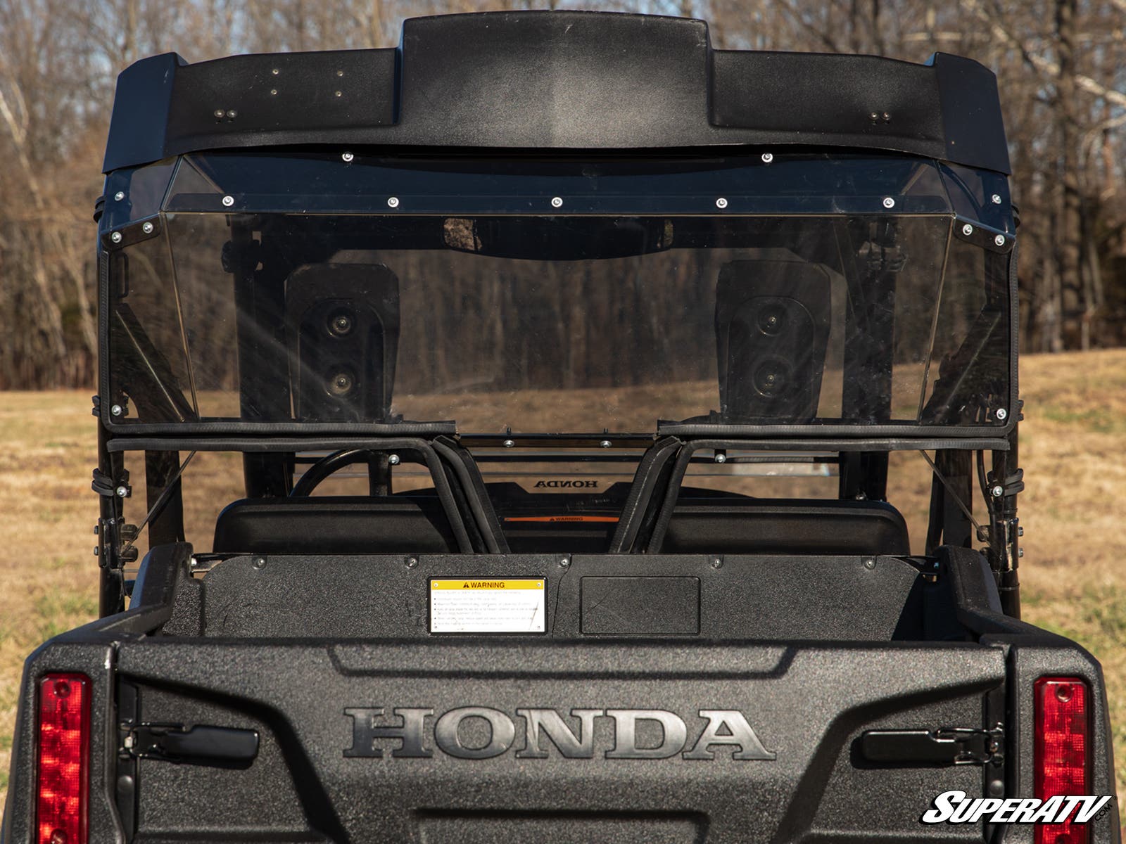 Photo of SuperATV Honda Pioneer 700 Rear Windshield by SuperATV - Premium Windshields for UTVs / Side by Sides