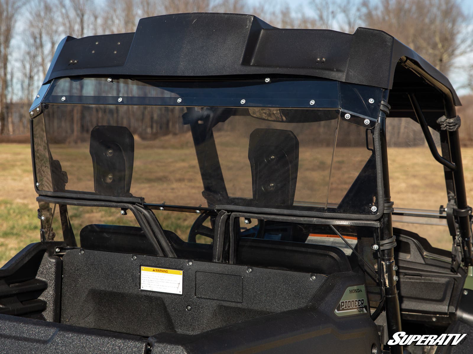 Photo of SuperATV Honda Pioneer 700 Rear Windshield by SuperATV - Premium Windshields for UTVs / Side by Sides