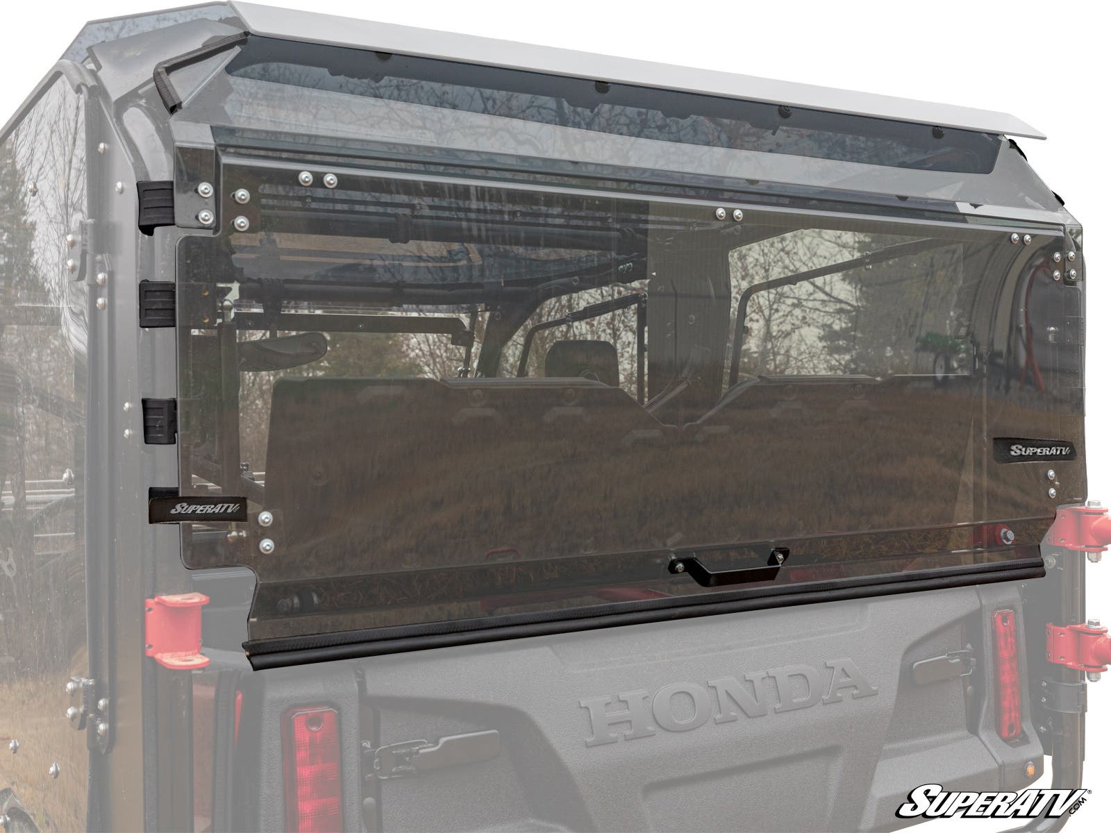Photo of SuperATV Honda Pioneer 1000-5 Rear Windshield by SuperATV - Premium Windshields for UTVs / Side by Sides