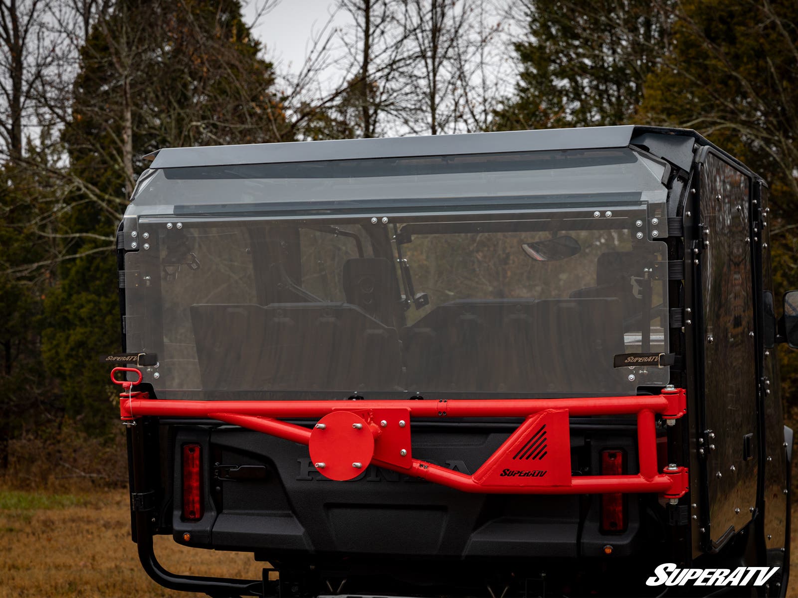 Photo of SuperATV Honda Pioneer 1000-5 Rear Windshield by SuperATV - Premium Windshields for UTVs / Side by Sides