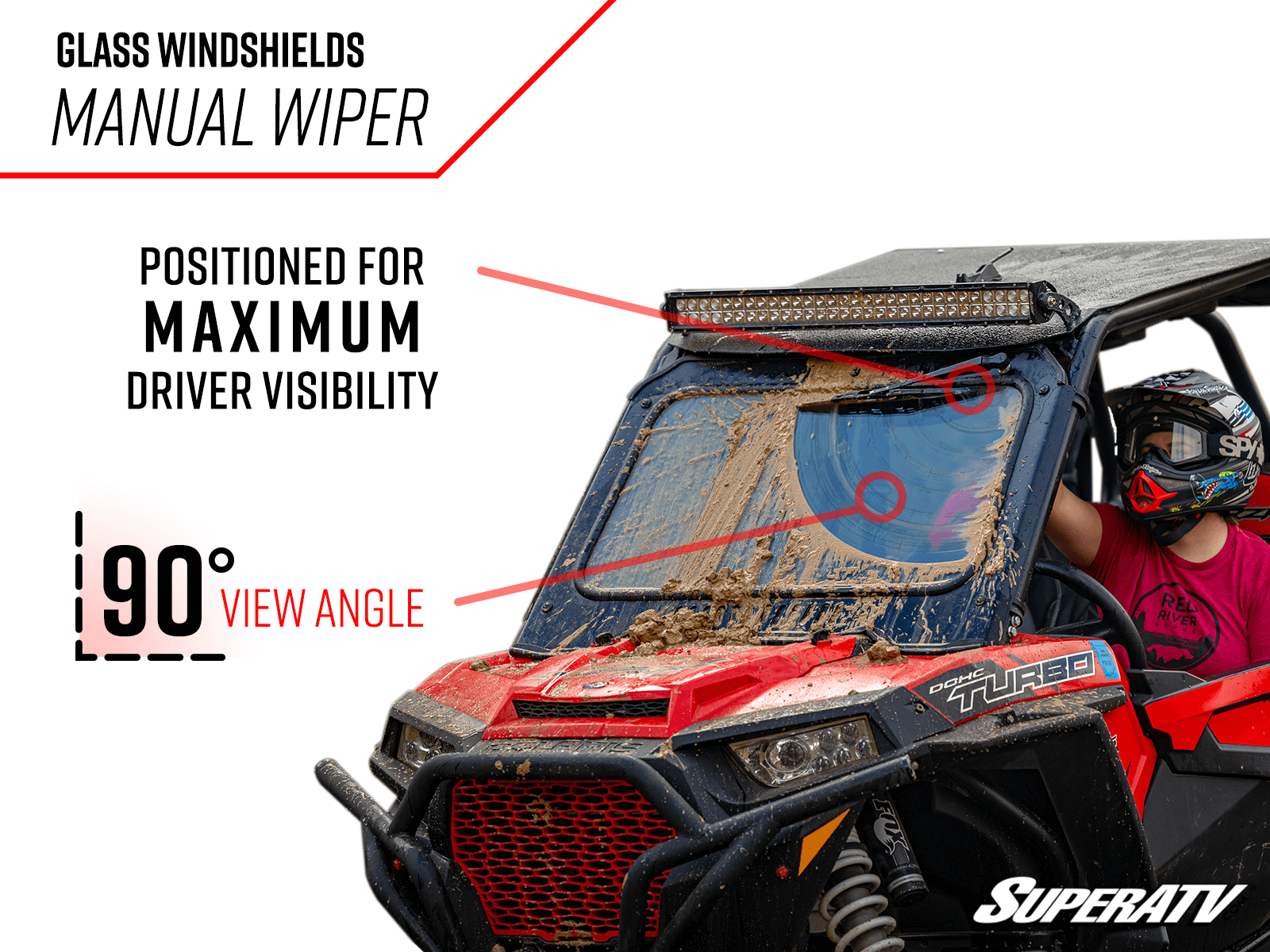 Photo of SuperATV Polaris Ranger 1000 Glass Windshield by SuperATV - Premium Windshields for UTVs / Side by Sides