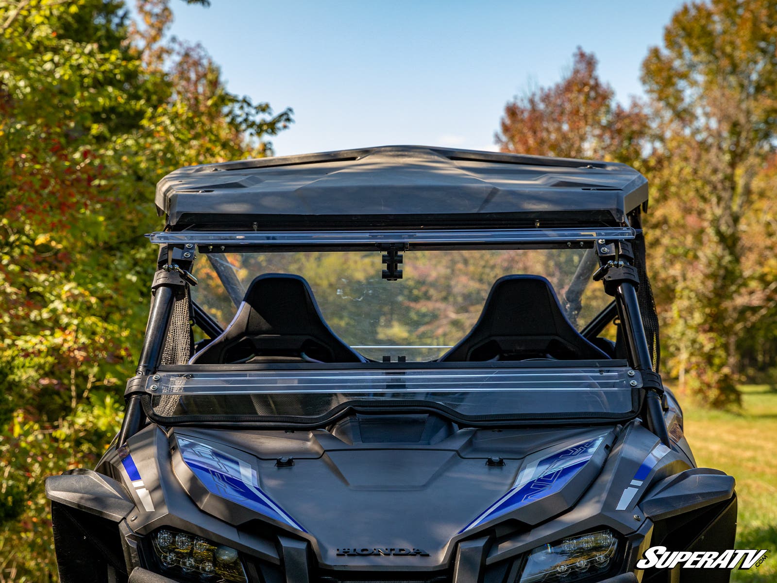 Photo of SuperATV Honda Talon 1000 Scratch Resistant Flip Windshield by SuperATV - Premium Windshields for UTVs / Side by Sides