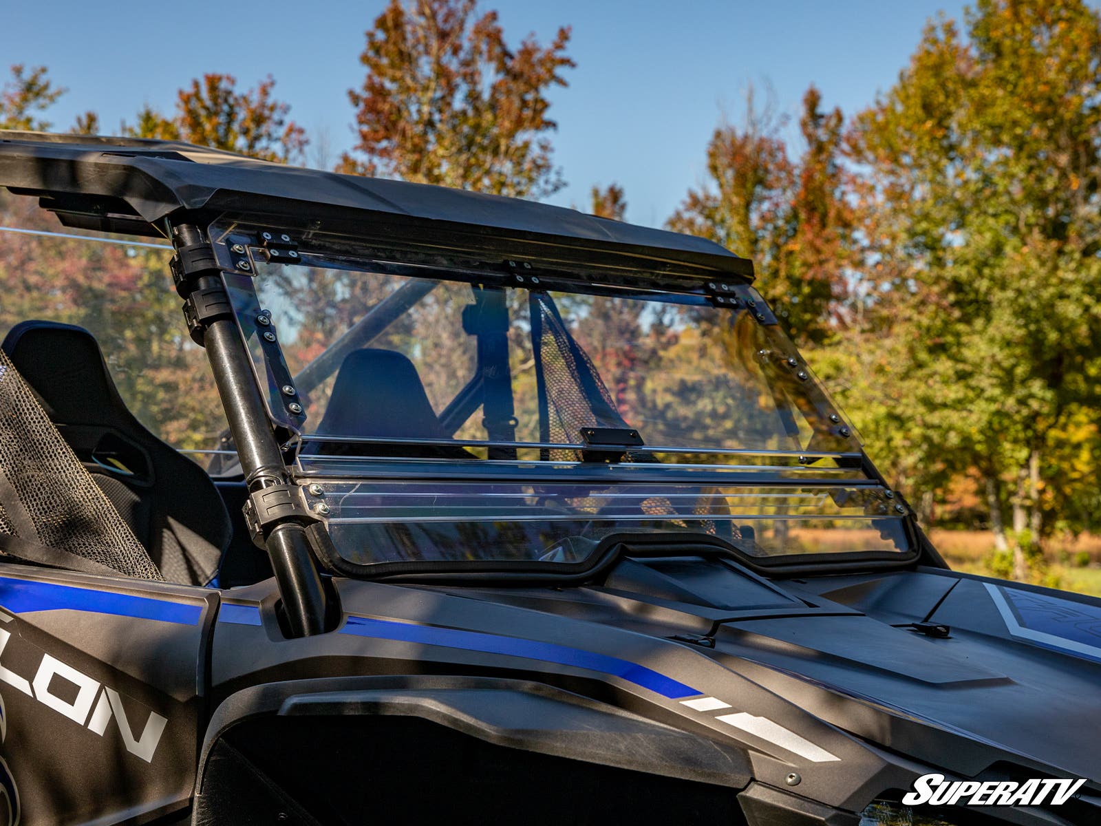 Photo of SuperATV Honda Talon 1000 Scratch Resistant Flip Windshield by SuperATV - Premium Windshields for UTVs / Side by Sides