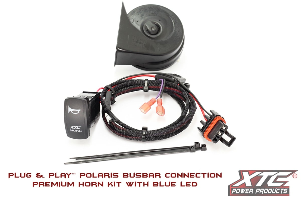 Photo of XTC Polaris Plug and Play New Busbar Horn Kit, Laser Engraved Rocker Switch W/Blue LED by XTC Power Products - Premium Electrical for UTVs / Side by Sides