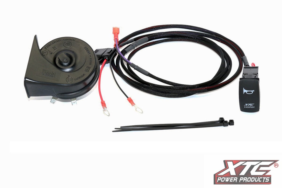 XTC Universal Horn Kit For SXS UTV, Includes Laser Engraved Rocker Switch