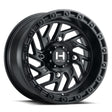 Hostile H116 Jigsaw UTV wheel — Asphalt / satin black, front view