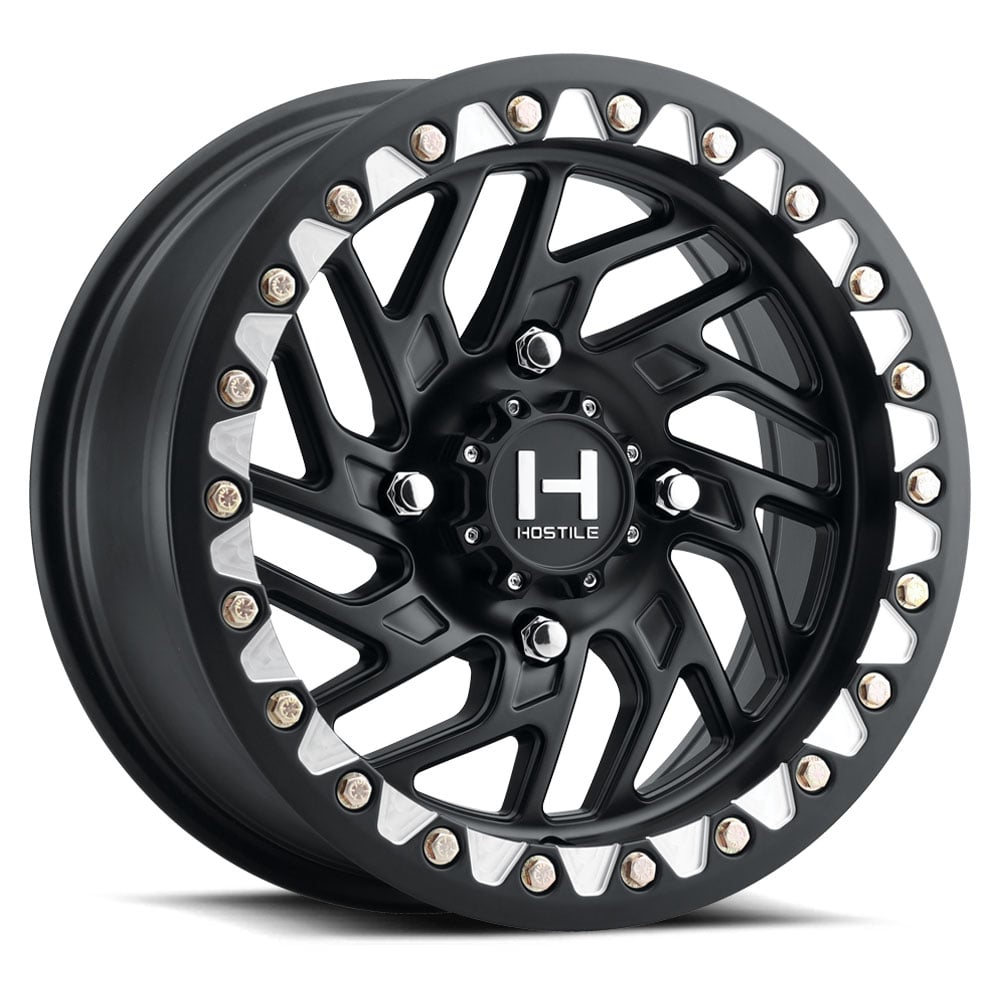 Hostile H316 Jigsaw beadlock UTV wheel — alternate profile; finish subject to confirmation