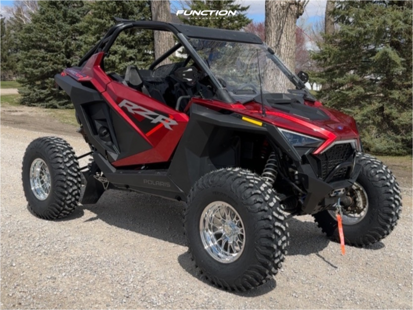 Hostile HF11 Boost Polished wheels on a 2023 Polaris RZR Pro XP Ultimate — owner-submitted build via Function Powersports; vehicle and tires not included.