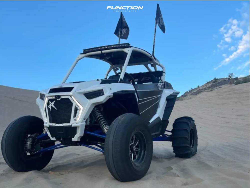 Hostile HF12 Blaster wheels on a 2019 Polaris RZR XP Turbo EPS LE — owner-submitted build via Function Powersports; vehicle and tires not included.